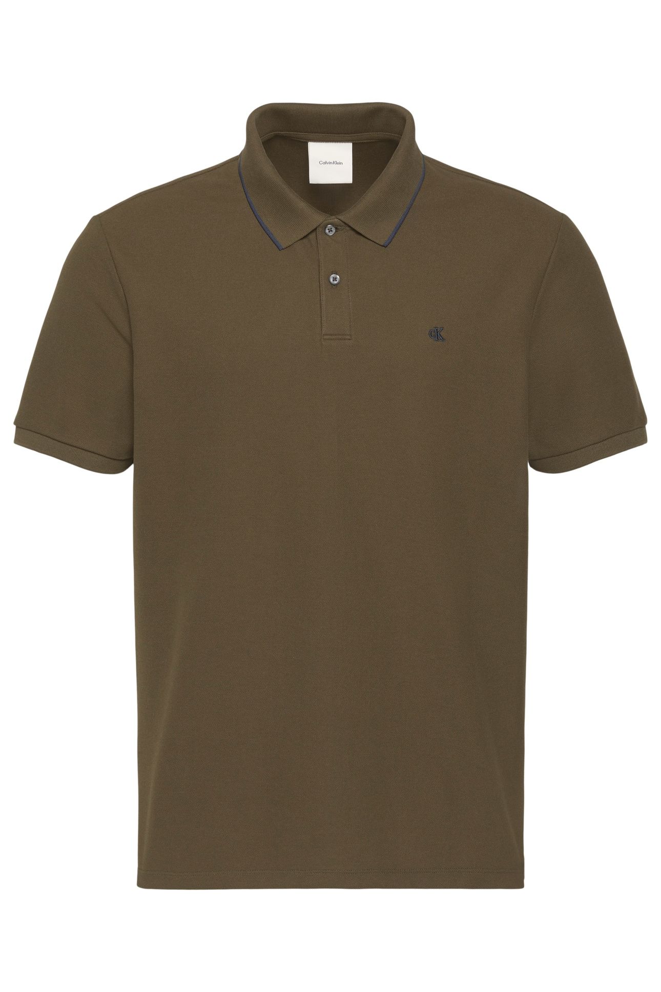 SS REFINED PIQUE TIP POLO CRUDE GREEN 4