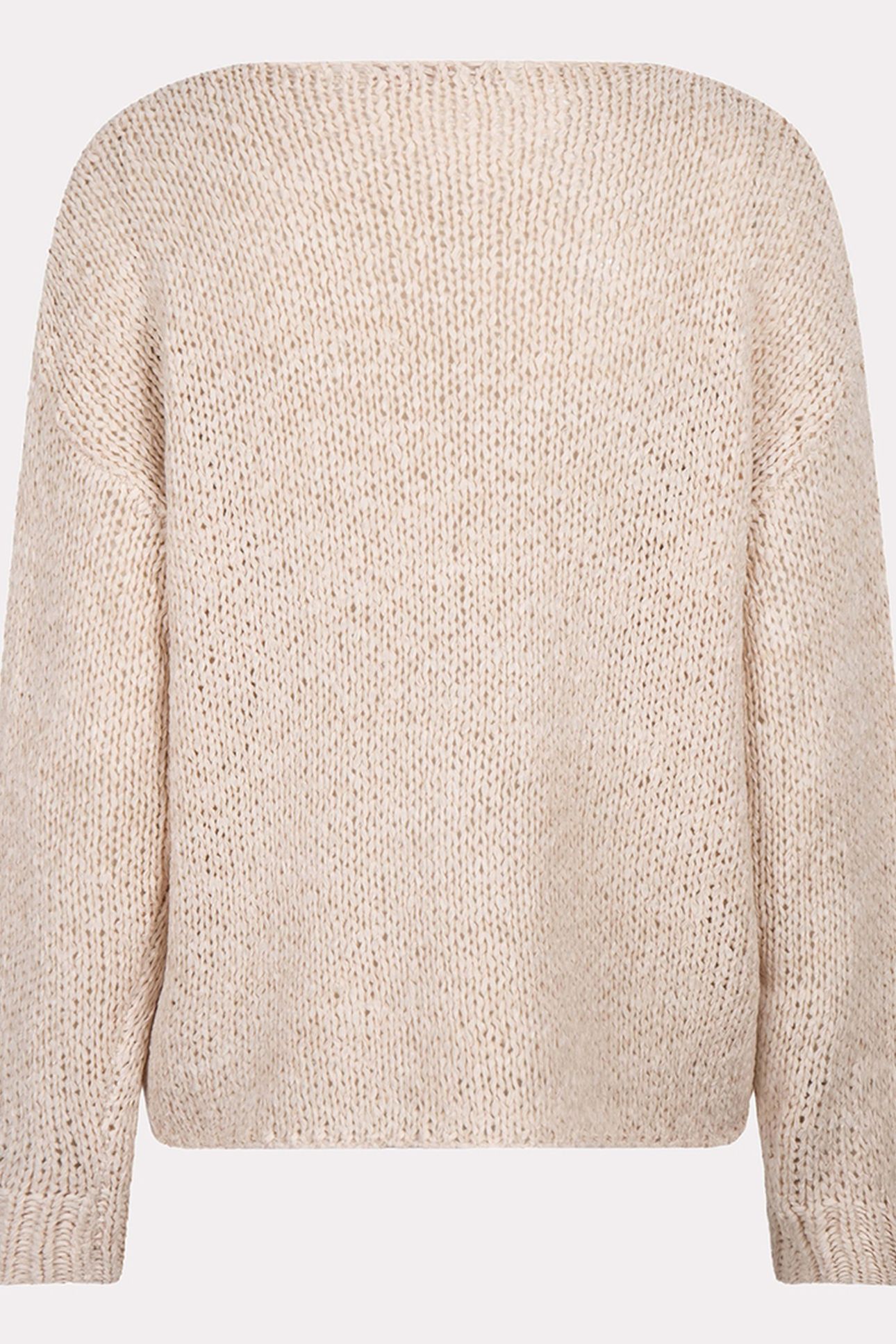 SWEATER V-NECK TAPE YARN SAND 6