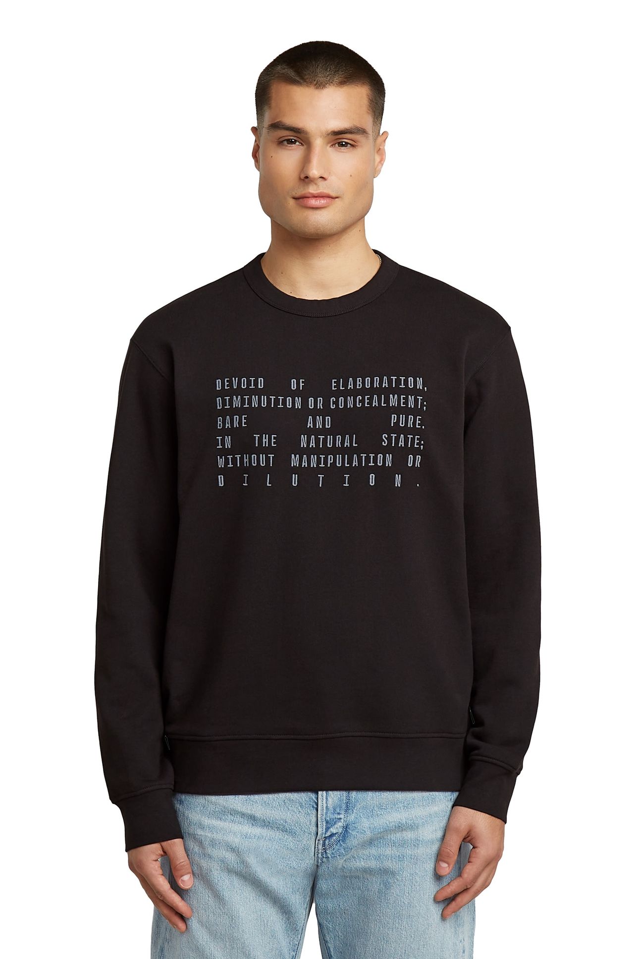 TEXT GRAPHIC SWEATER BLACK 2