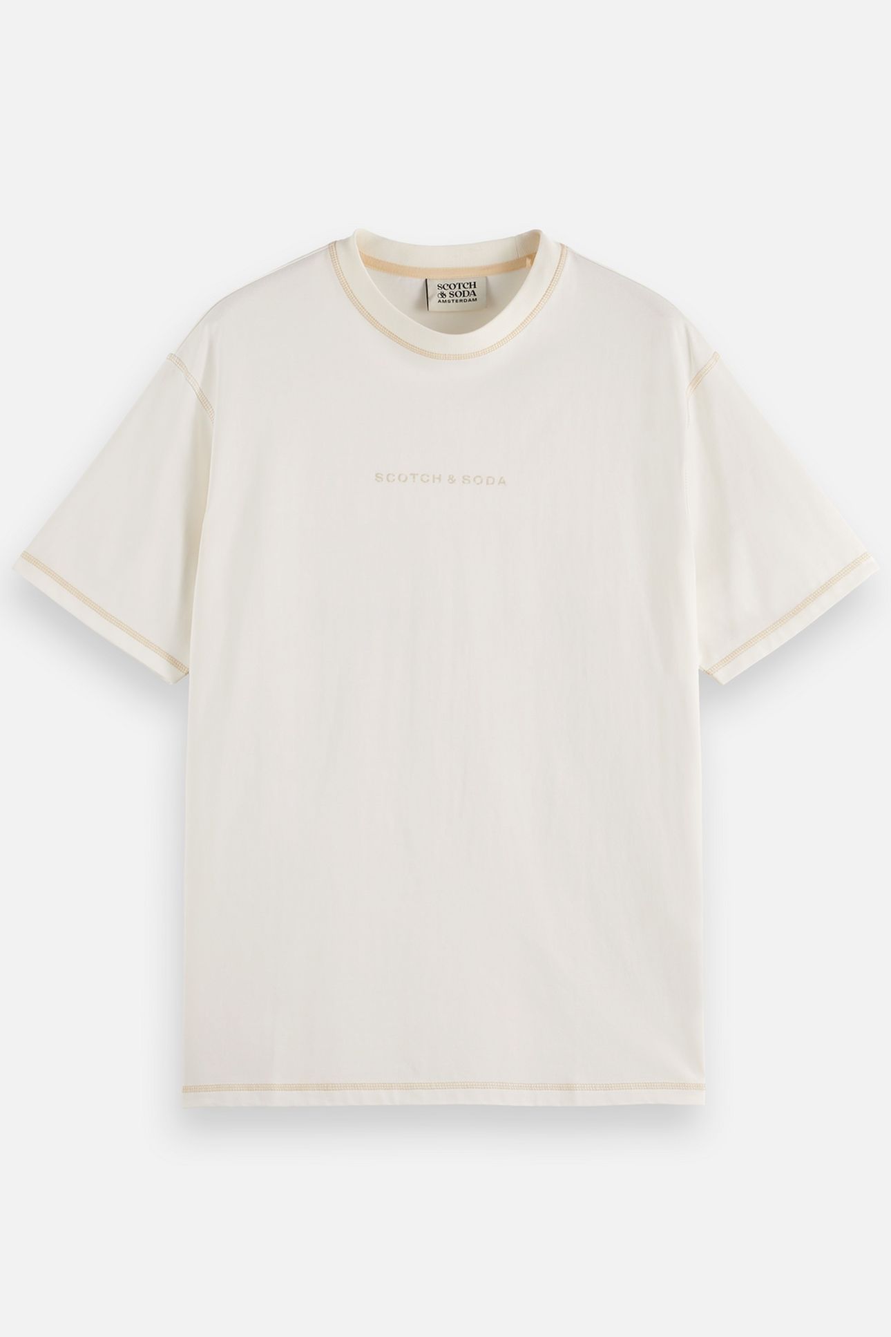 LOGO FRONT CHEST T-SHIRT OFF WHITE 4