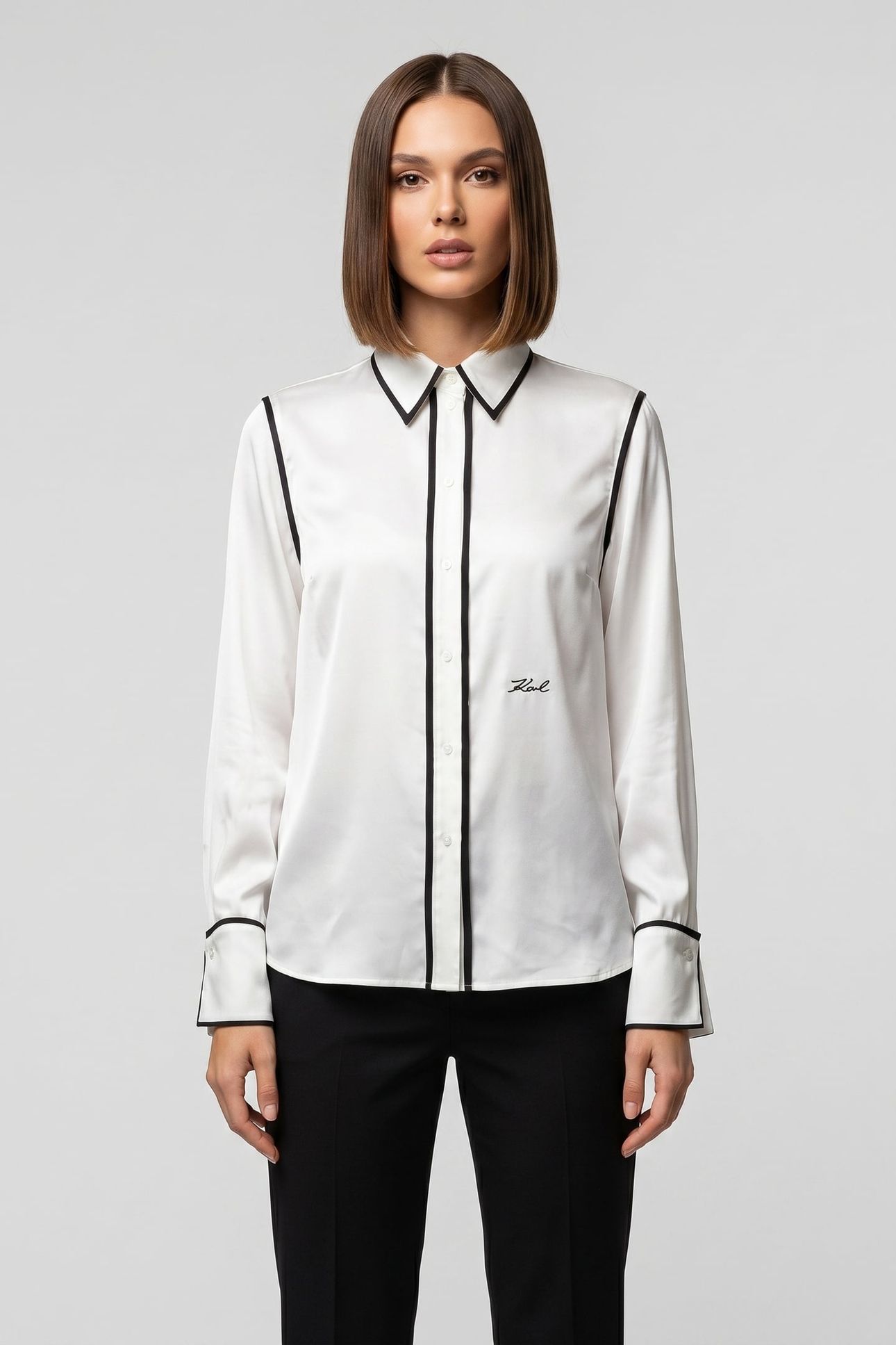BW CONTRAST PIPING BLOUSE PRISTINE 1