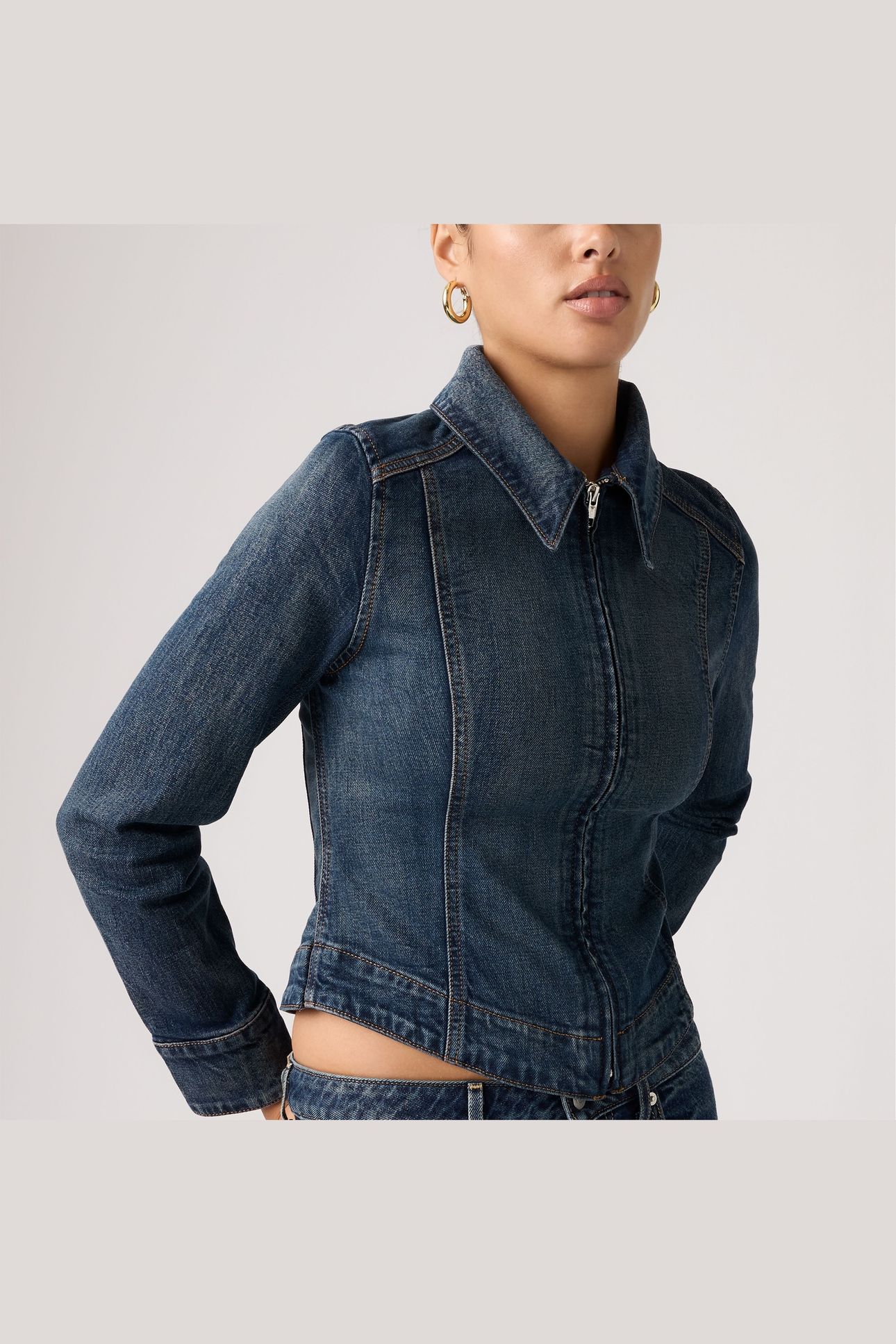 STRETCH FITTED TRUCKER JACKET 5