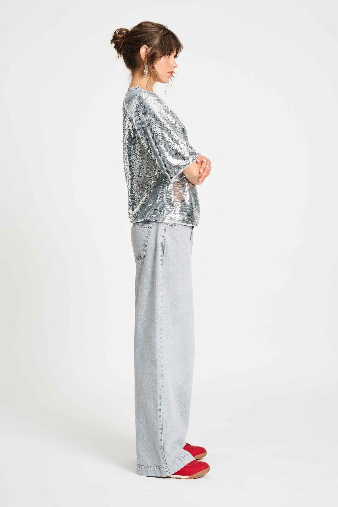 TOP - SEQUINS SILVER 6