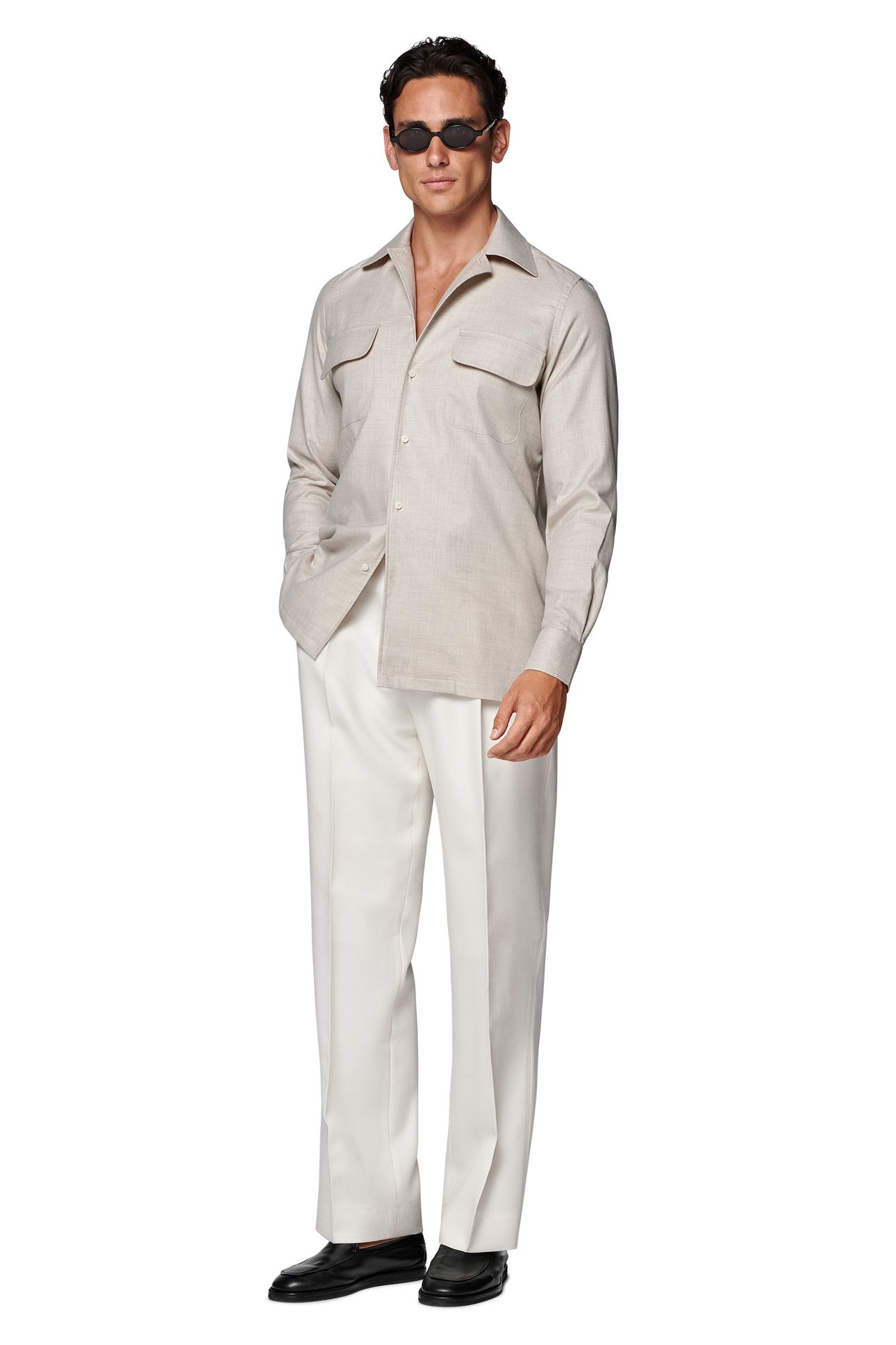 SAFARI FLANNEL CAMEL CASUAL SHIRTS SAND 1