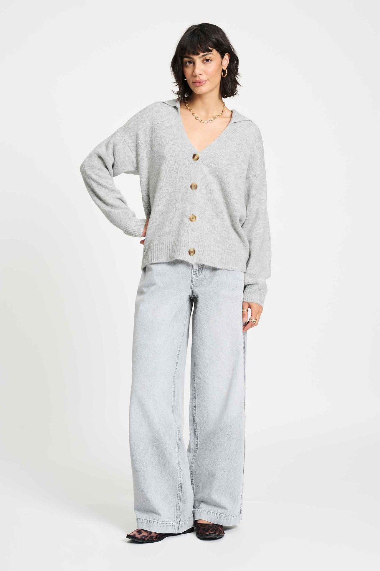 CARDIGAN - GREY MELANGE 2
