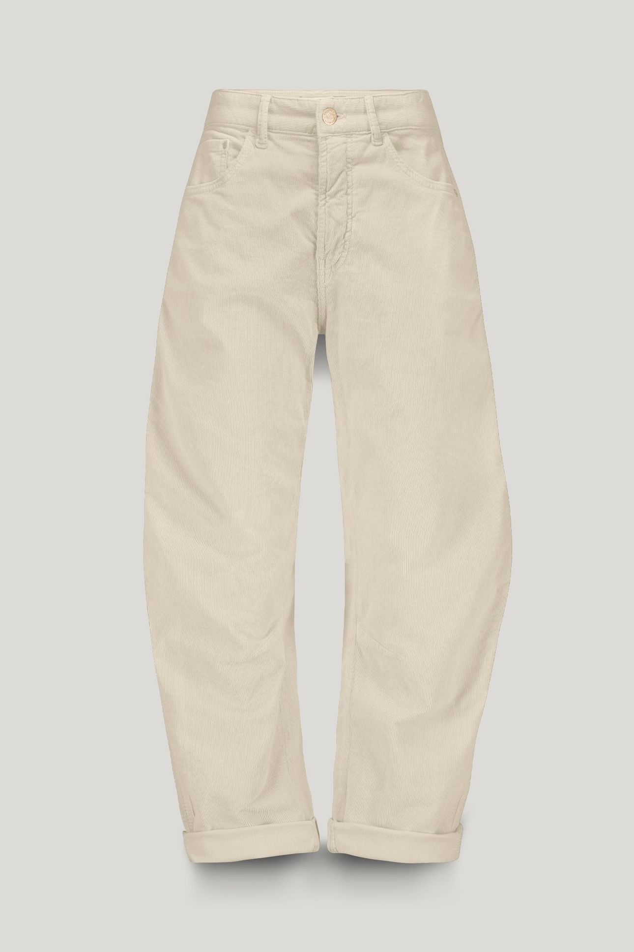 COCOON PANTS COTTON FLEX CORD IVORY 4