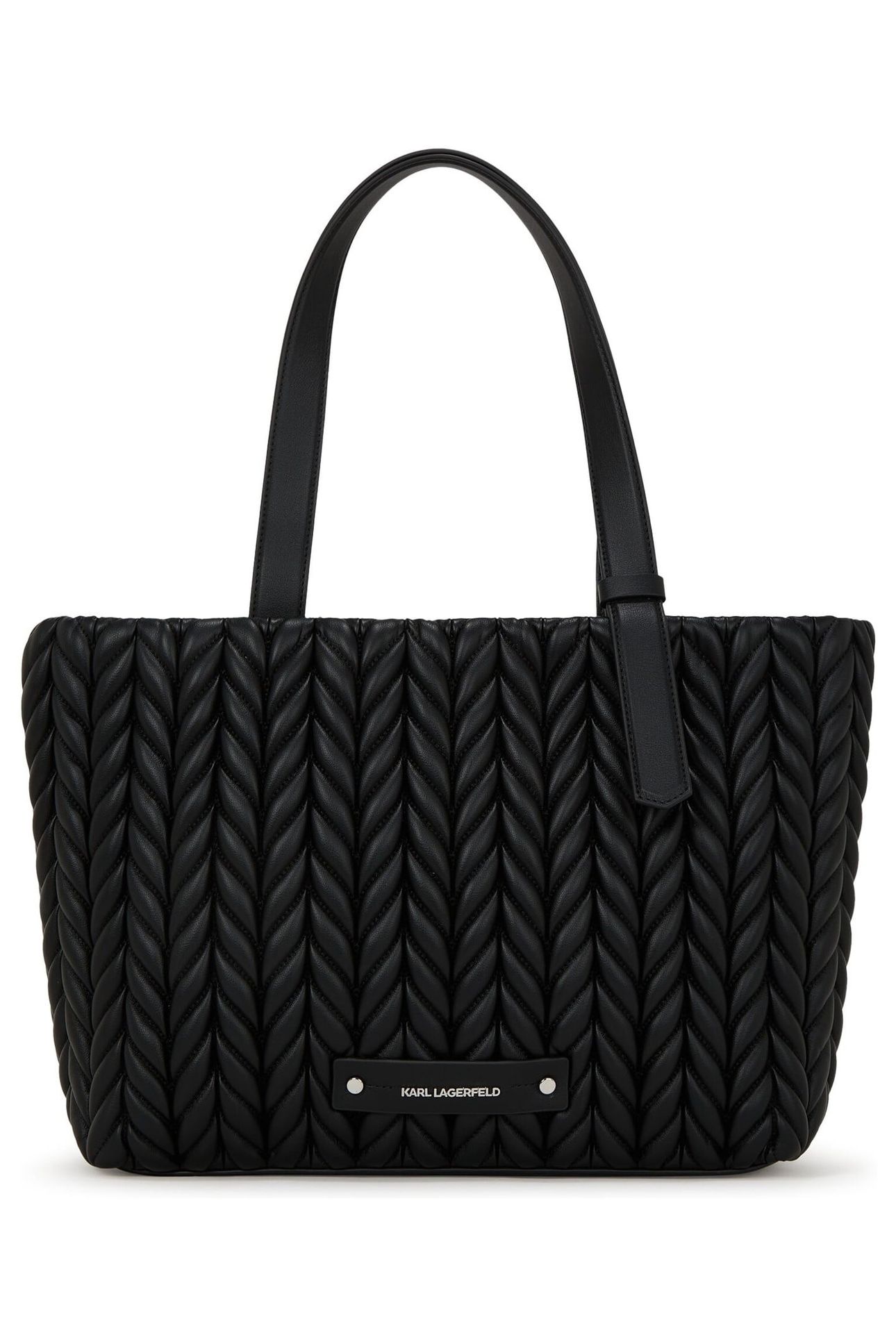K/WEAVE MEDIUM TOTE BLACK-NICKEL 1