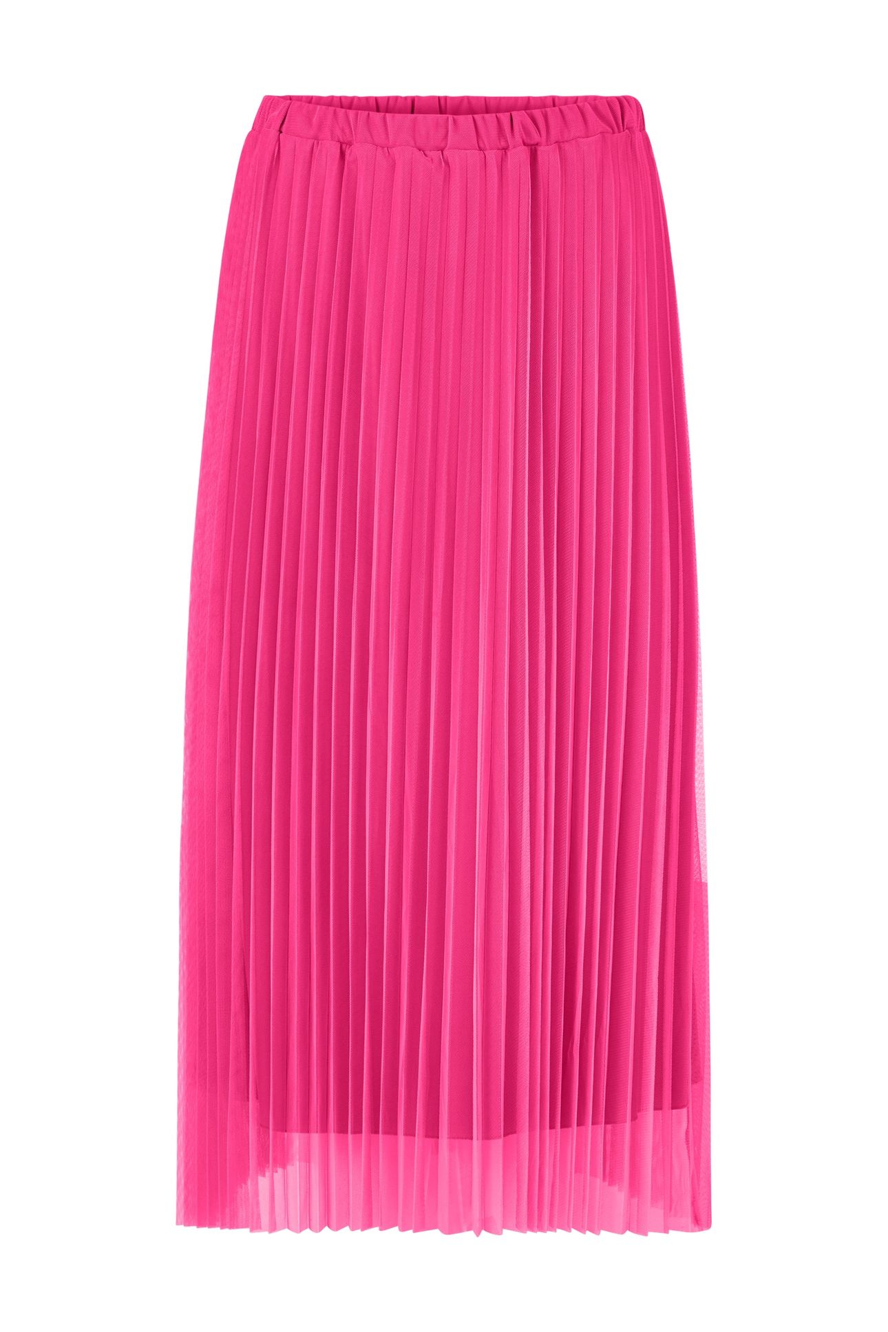 TULLE PLISSE SKIRT RASPBERRY PINK 3