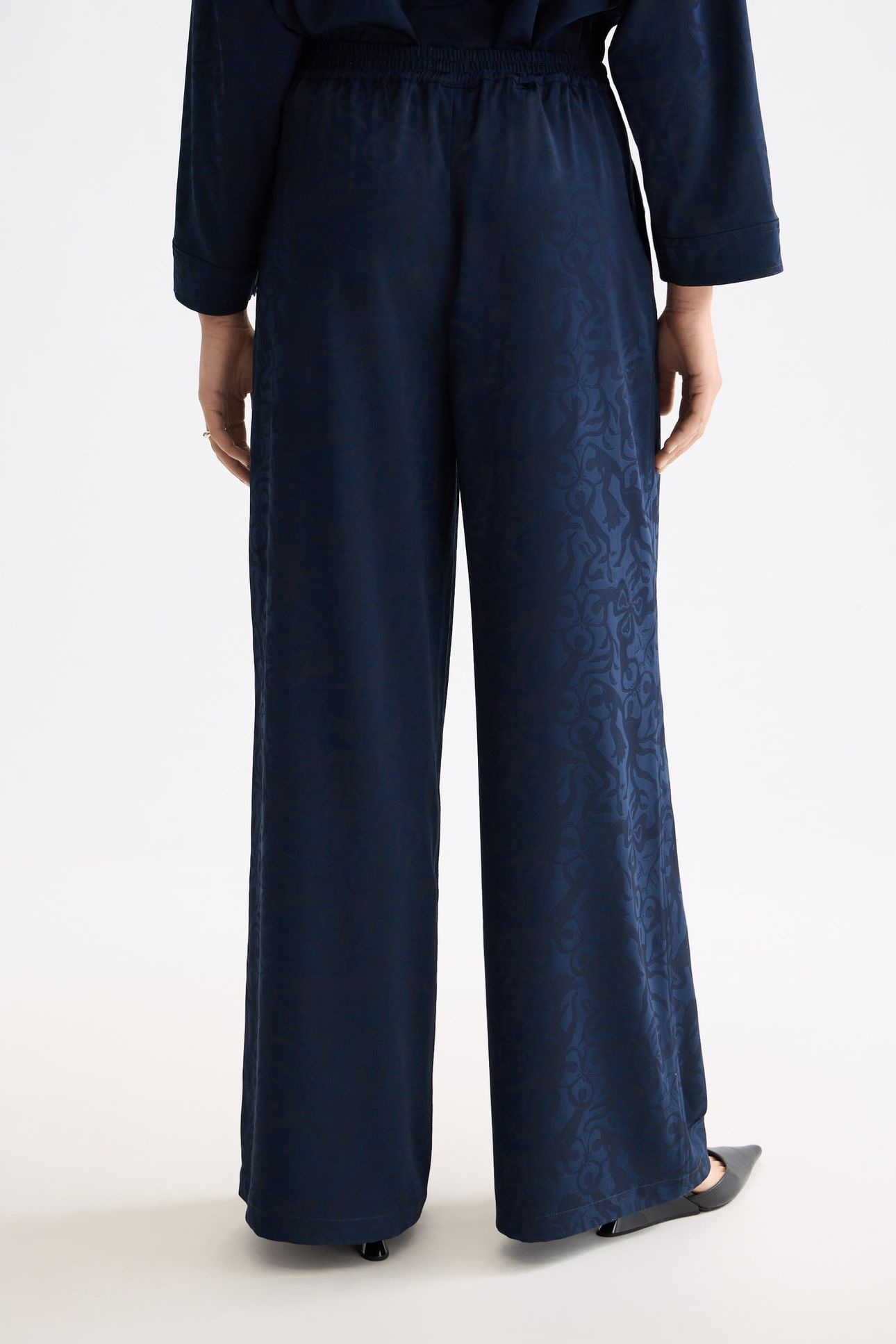 ELENI - HIGH RISE WIDE LEG PYJAMA PANTS SKY CAPTAIN 3