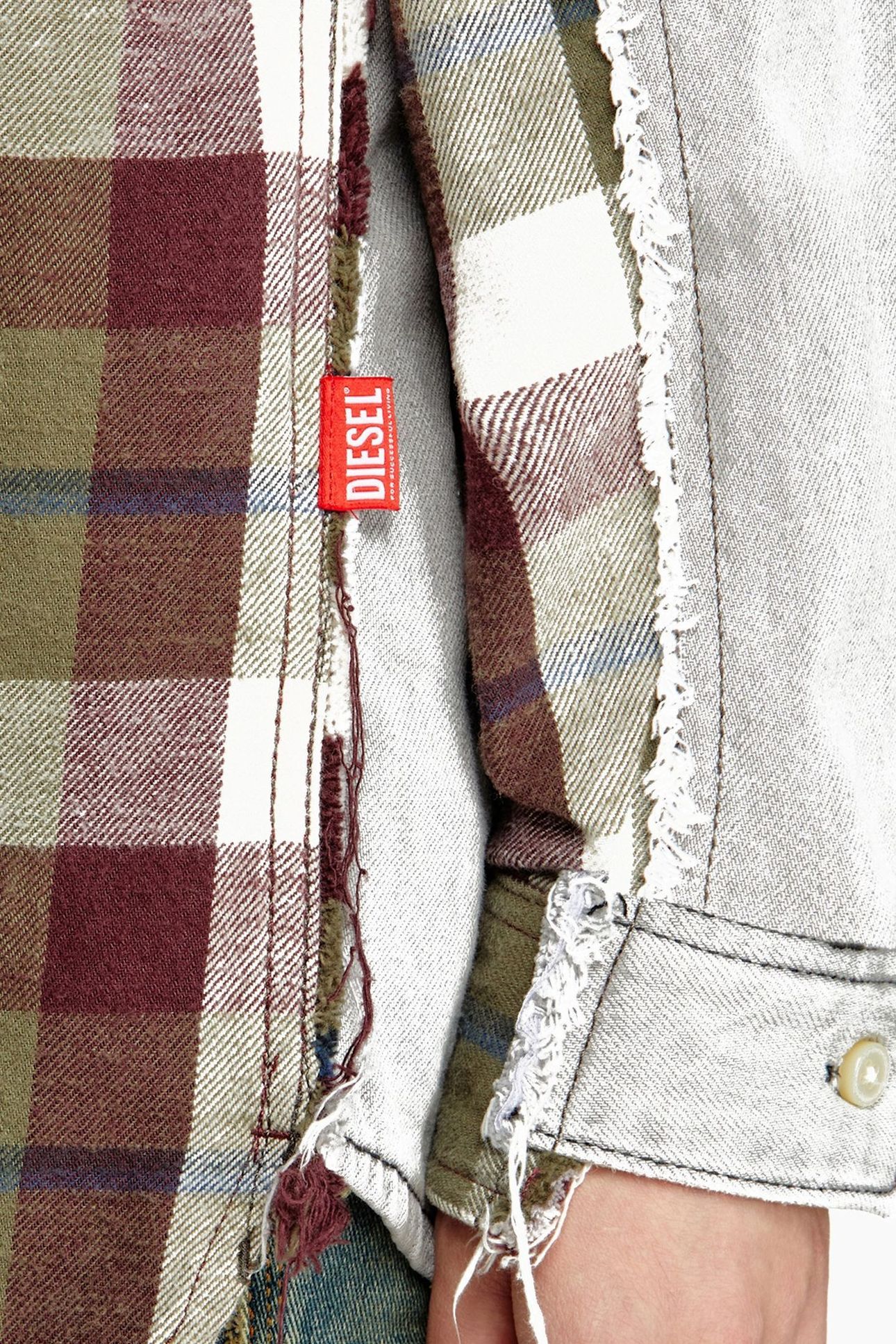 UNISEX DIESELOVES TBL FLANNEL/BACK DENIM SHIRT 5