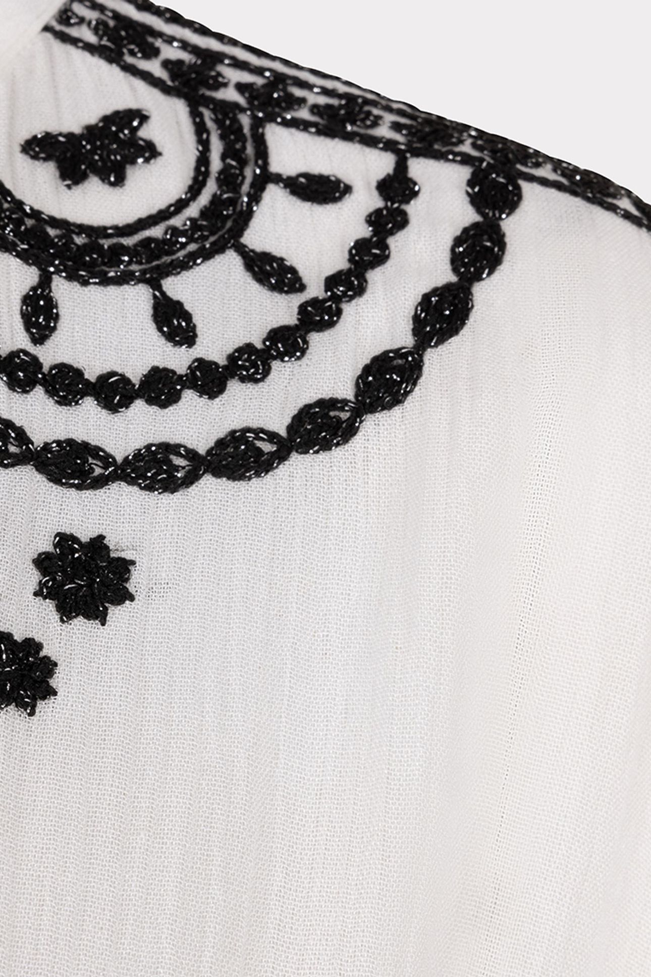 DRESS CRINKLE EMBROIDERY OFF WHITE / BLACK 7
