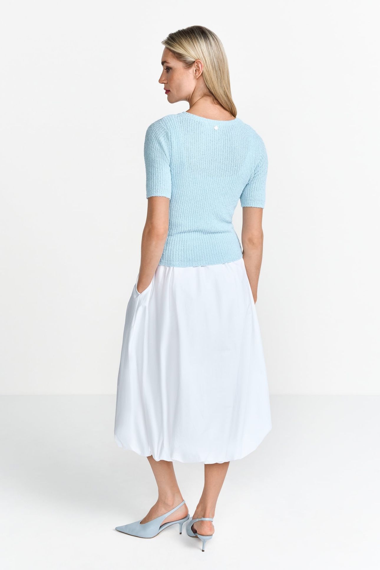 STRUCTURED TOWELLING SHORT SLEEVE CLEAR SKY 3