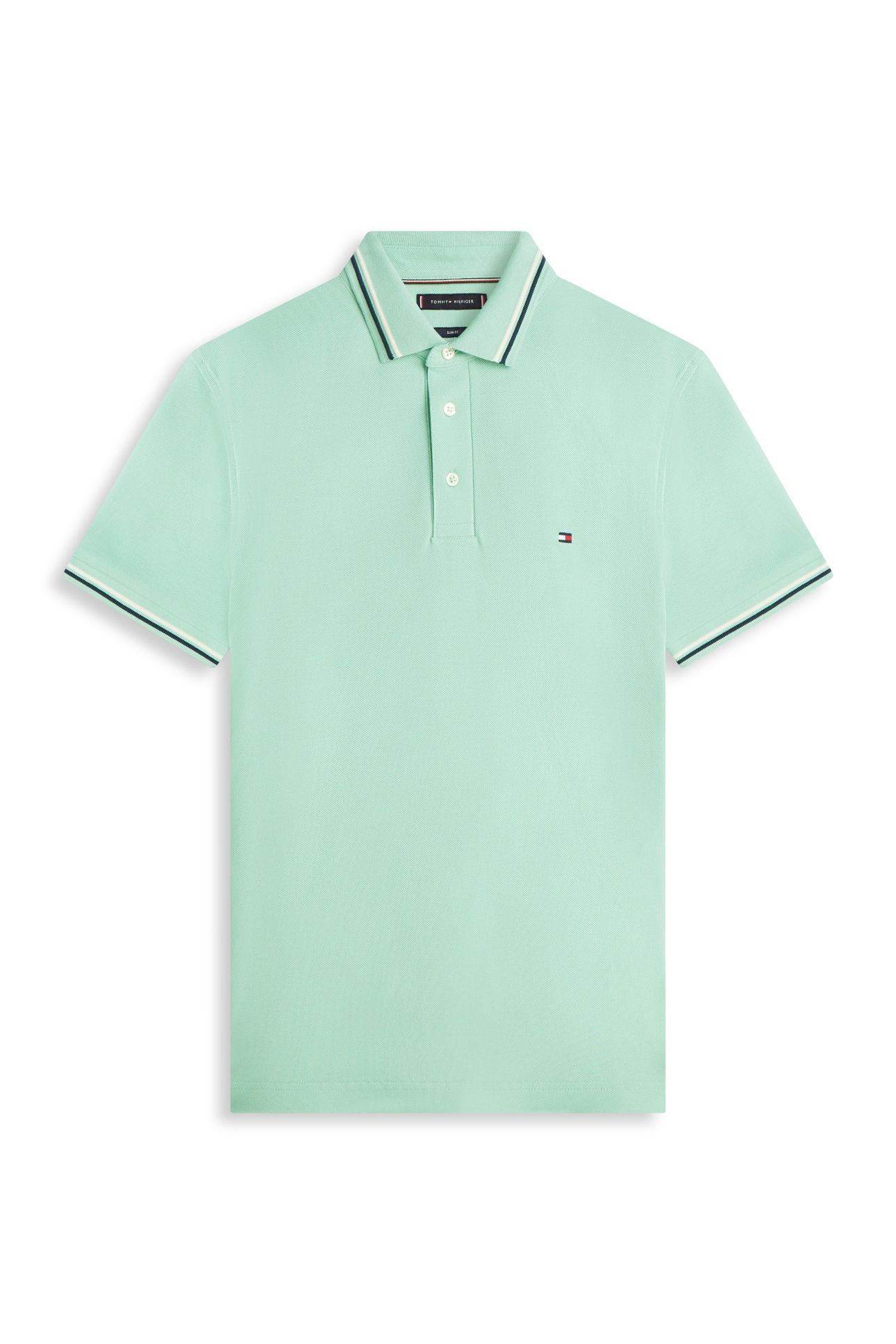 TIPPED SLIM FIT POLO CRUSHED MINT 4