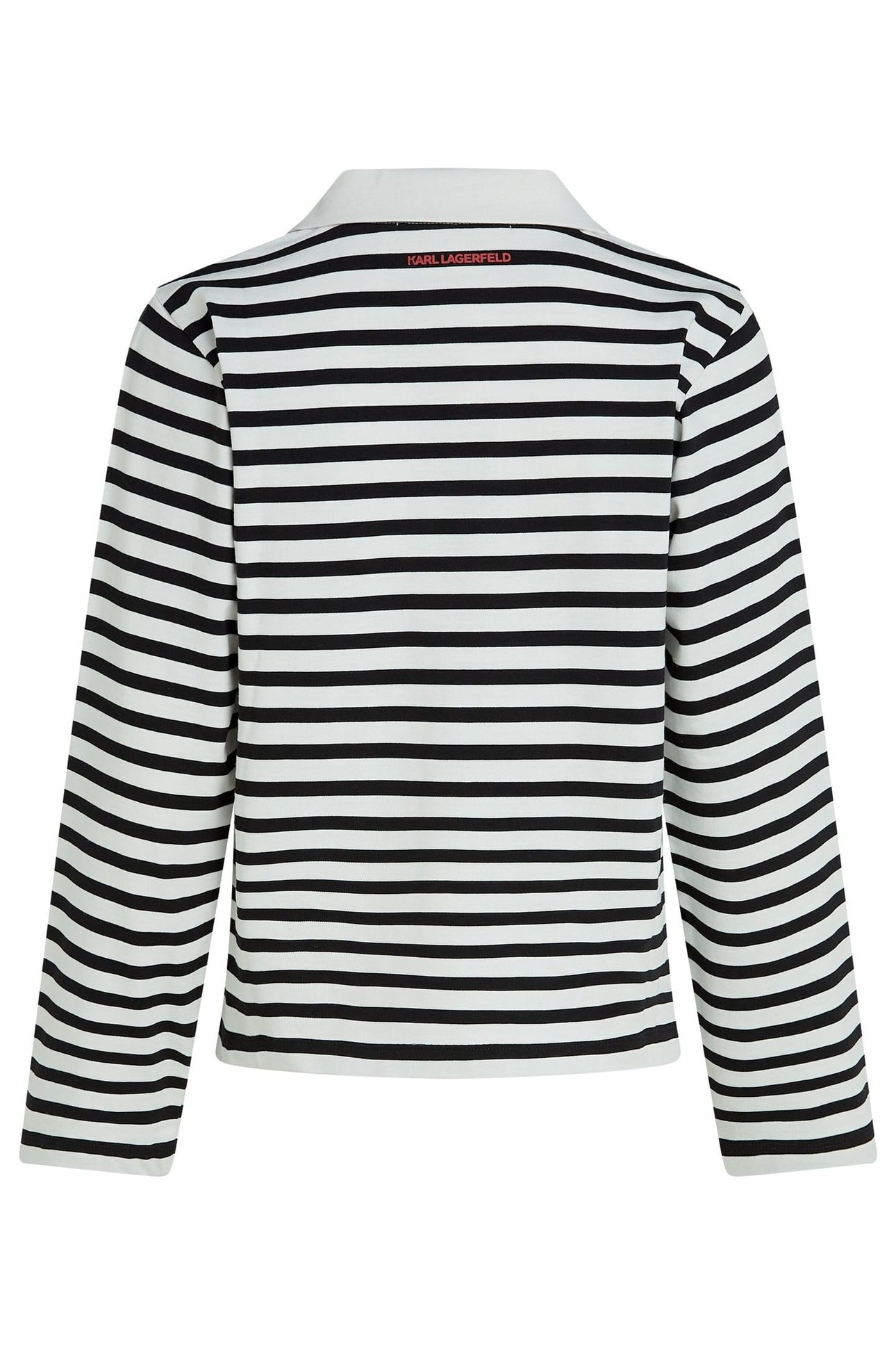 IKON SKETCH STRIPE LONGSLEEVE POLO BLACK-CANNOLI CREAM 6