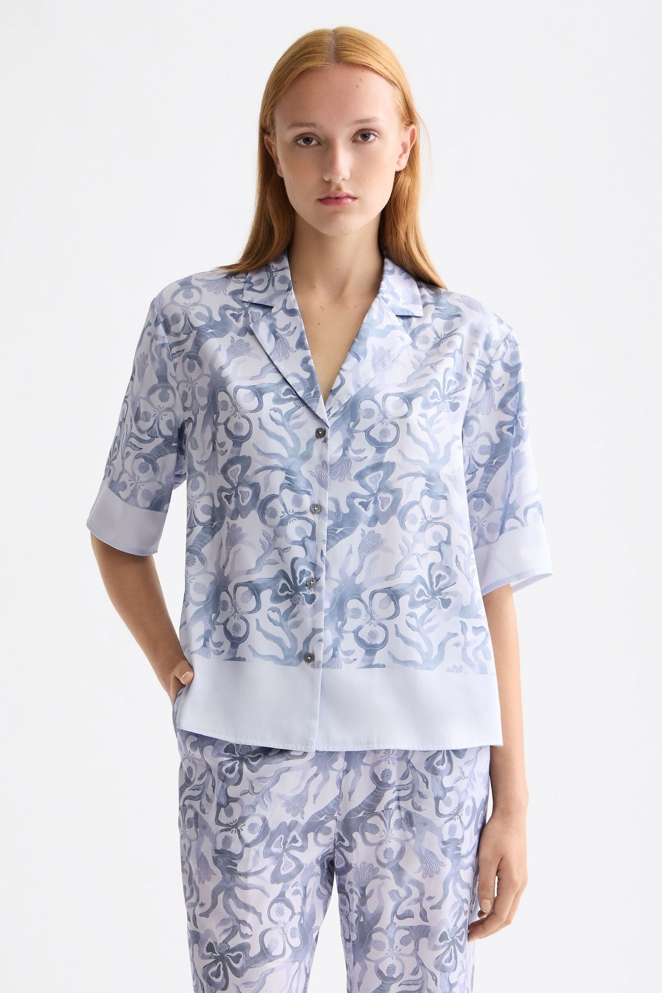 PRINTED SHORT SLEEVE SHIRT DANCER LAVENDER 3