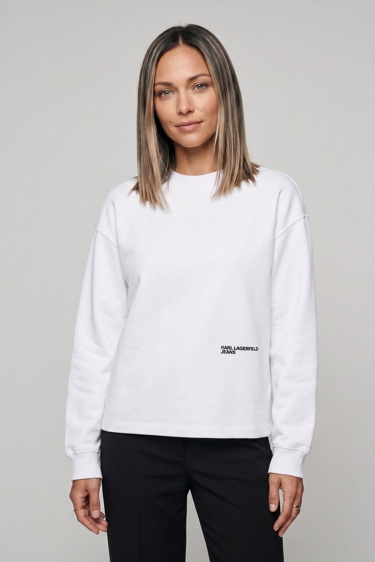 KLJ RELAXED KARL SWEAT WHITE 1