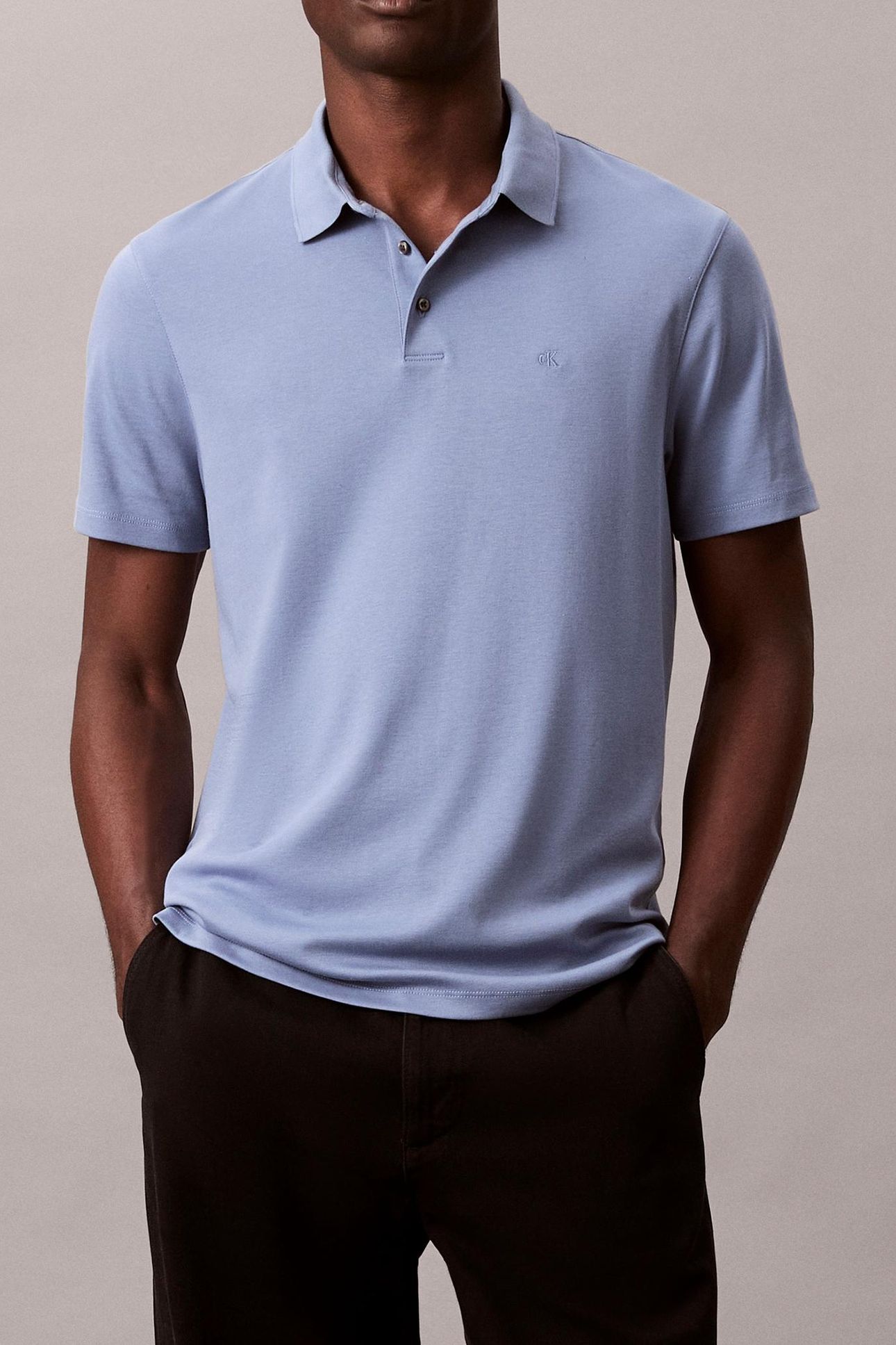 SS SUPIMA CHEST EMB TEE DUSTY SAILOR BLUE 1