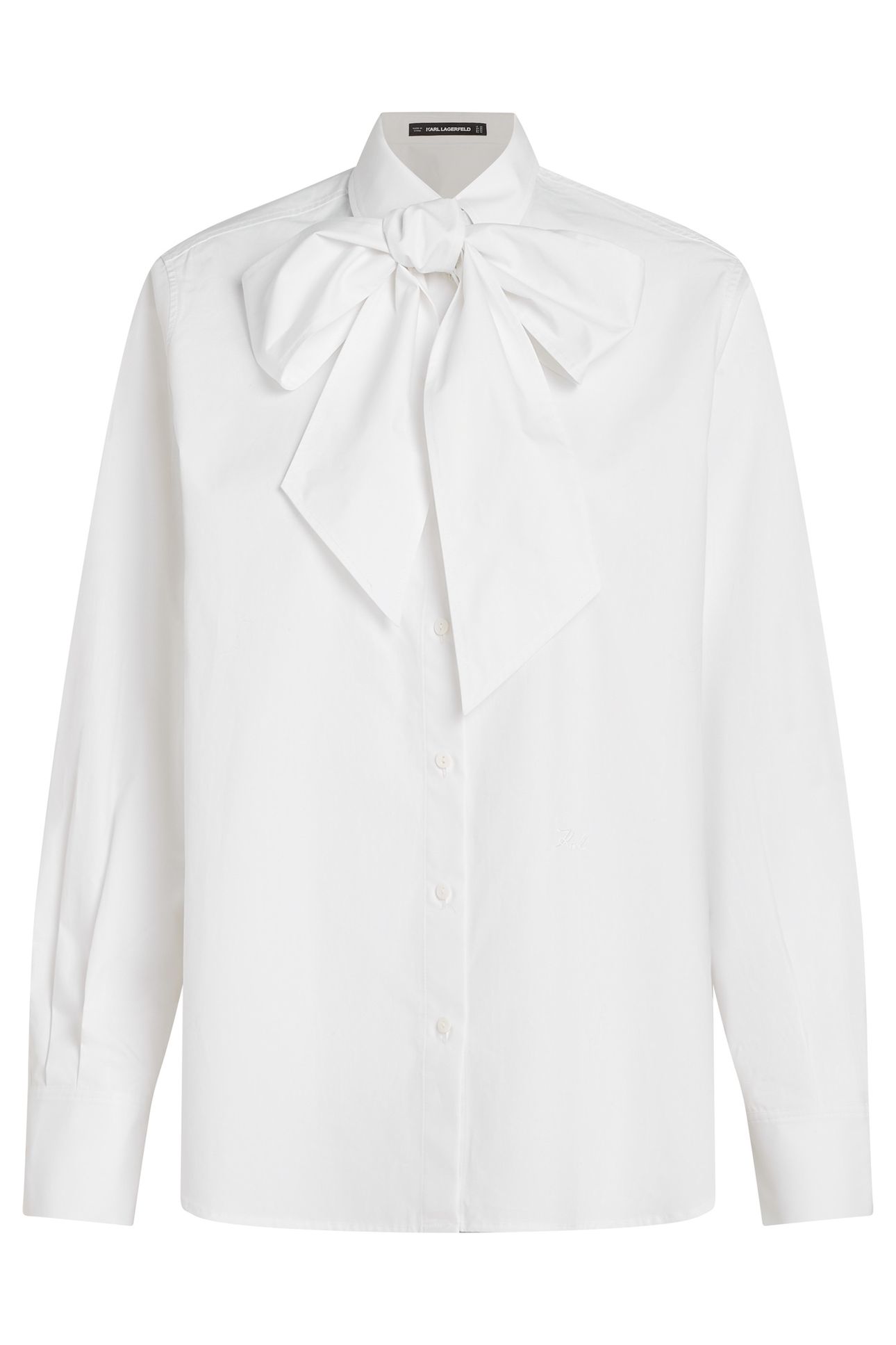 RETRO POPLIN BOW BLOUSE WHITE 5