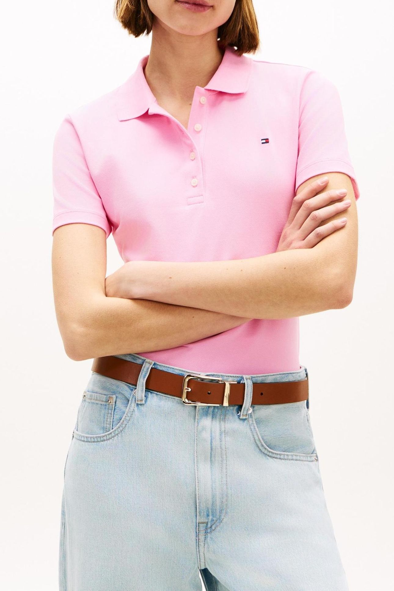 1985 SLIM PIQUE POLO ROSE PETAL 1