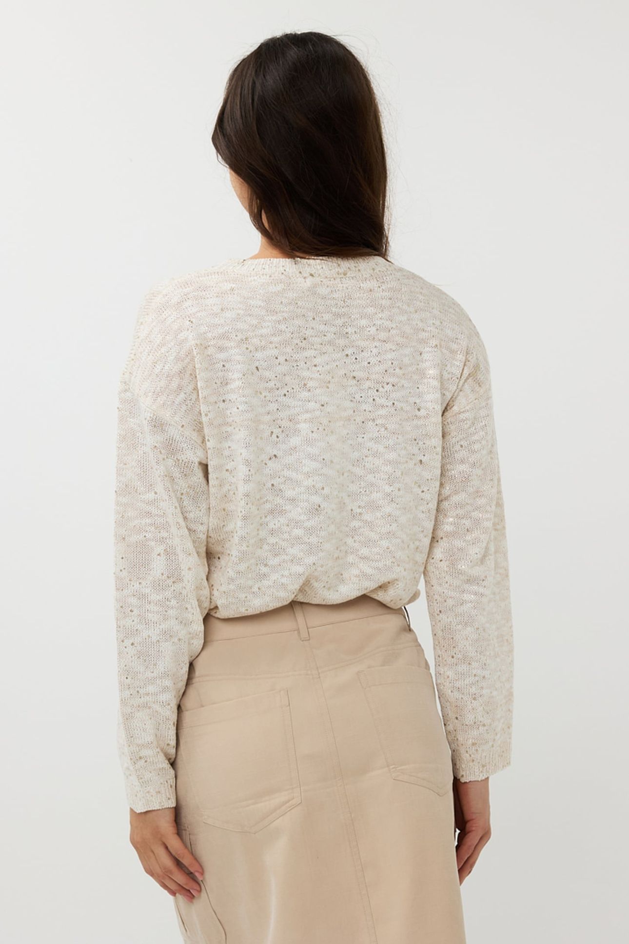 SWEATER SLUB COATED CHAMPAGNE 3