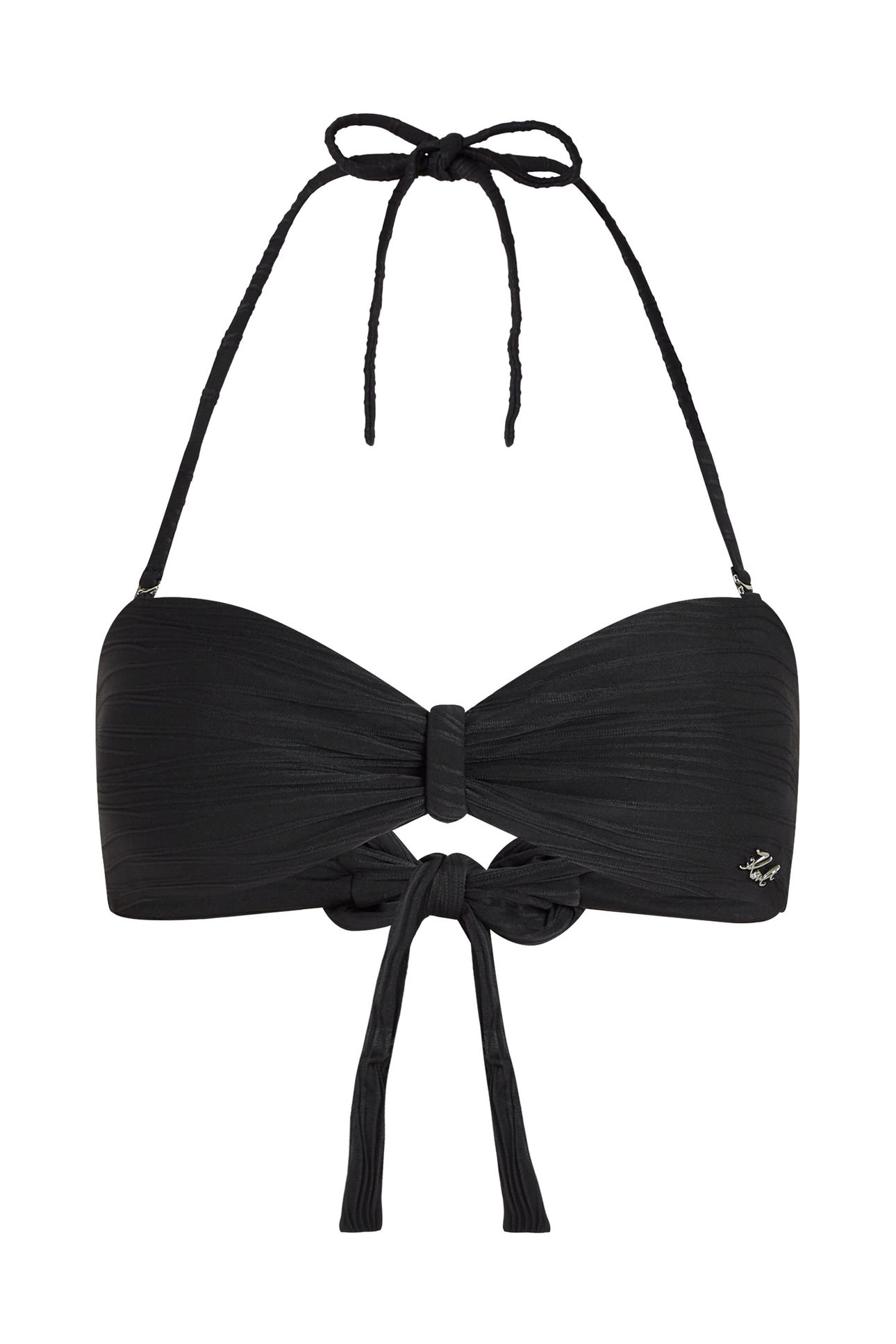 KARL RIB BANDEAU TOP BLACK 6