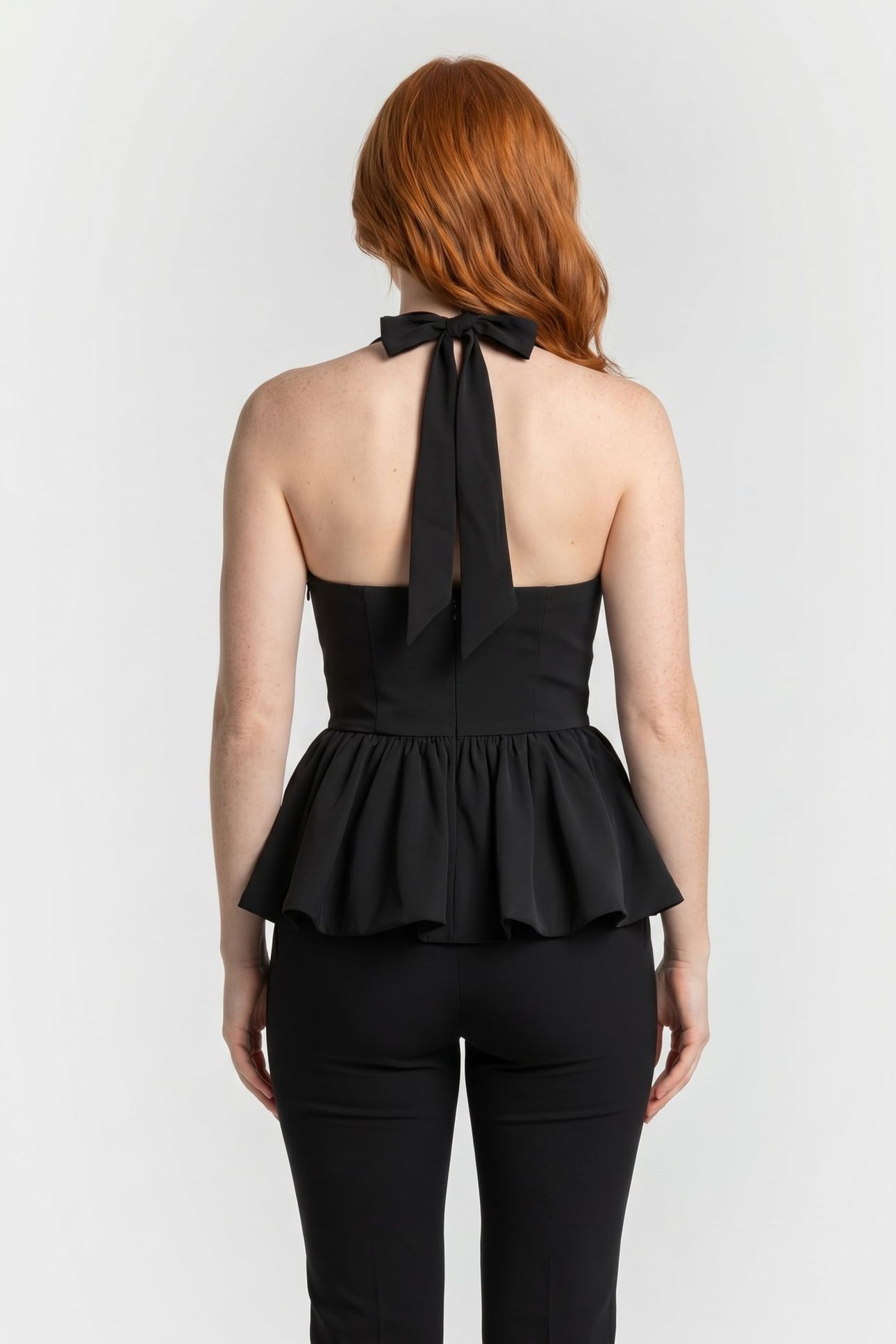 PEPLUM TOP BLACK 2