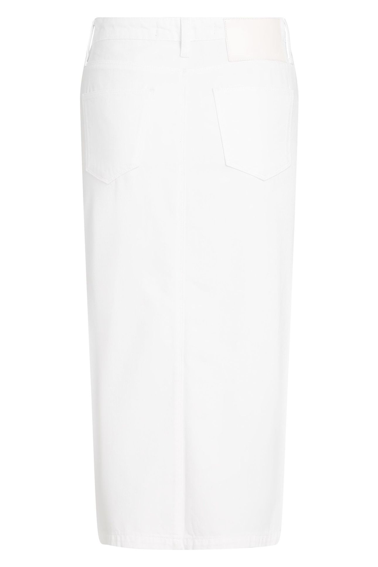 BUTTON WHITE DENIM SKIRT WHITE DENIM 4