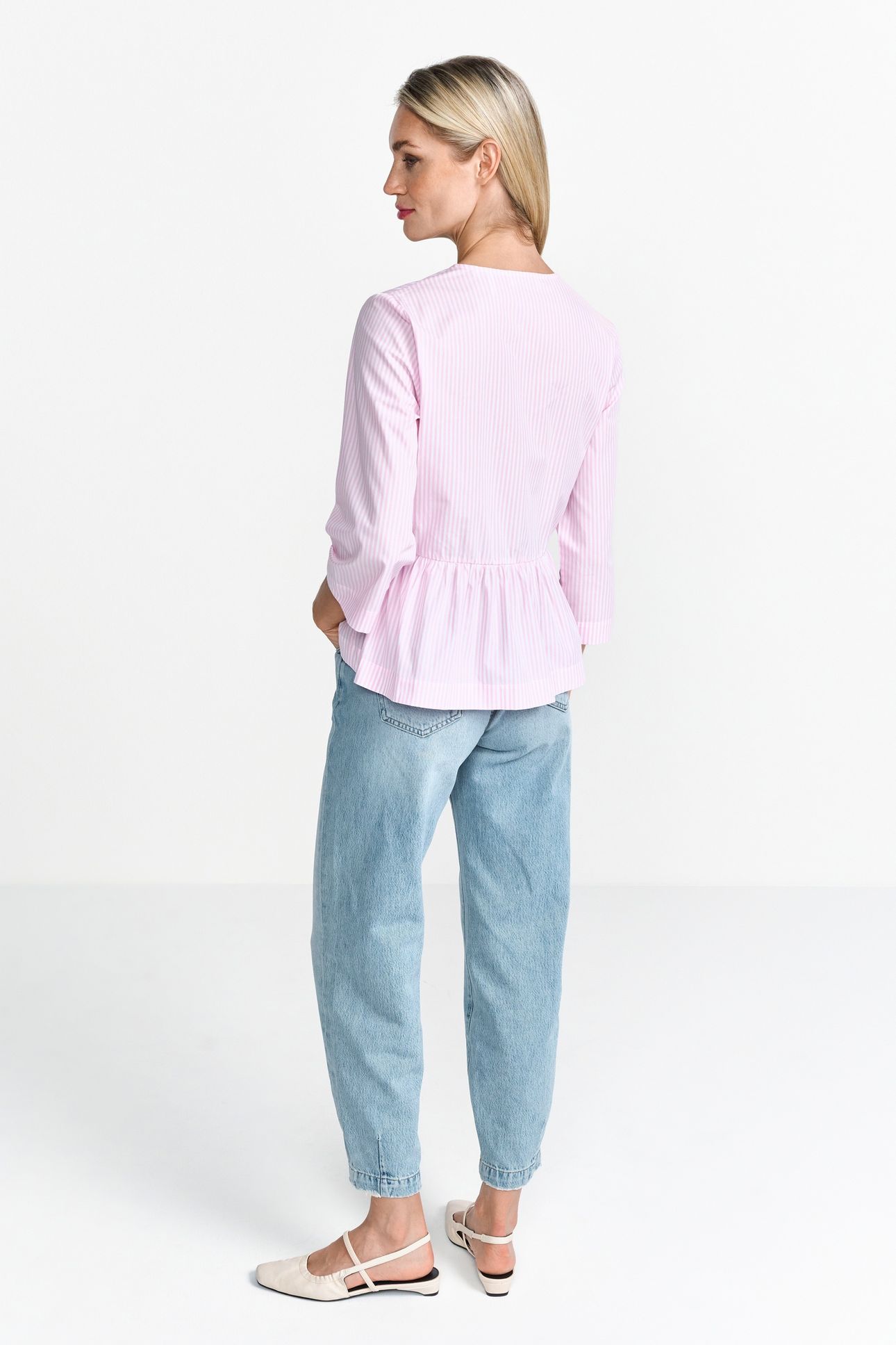 STRIPED BLOUSE WITH BOW SPRING BLUSH 3