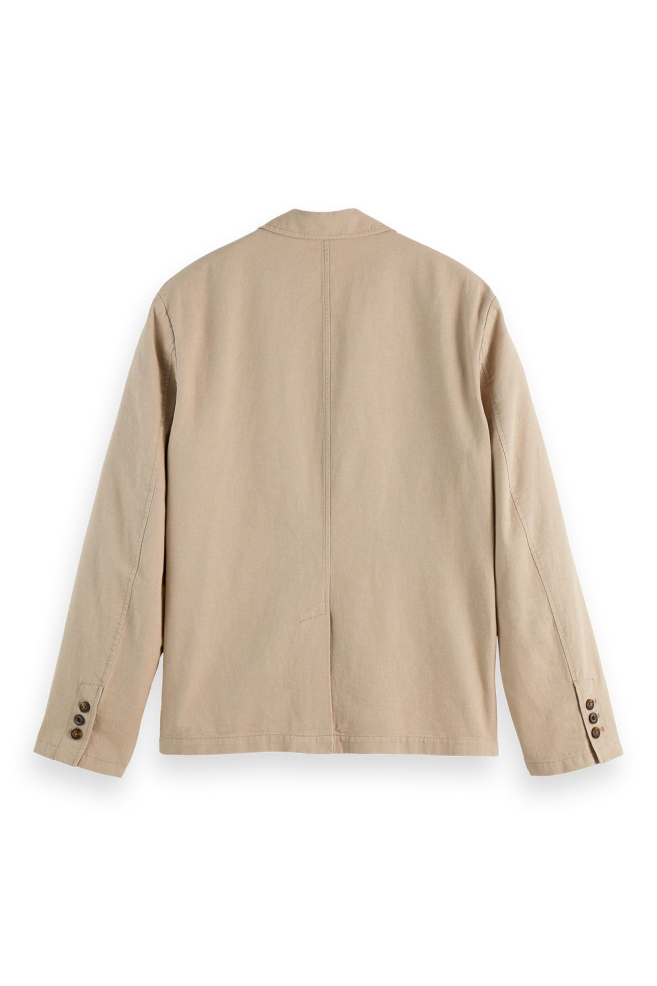 RELAXED-FIT COTTON LINEN TWILL 2-BUTTON BLAZER PLAZA TAUPE 2