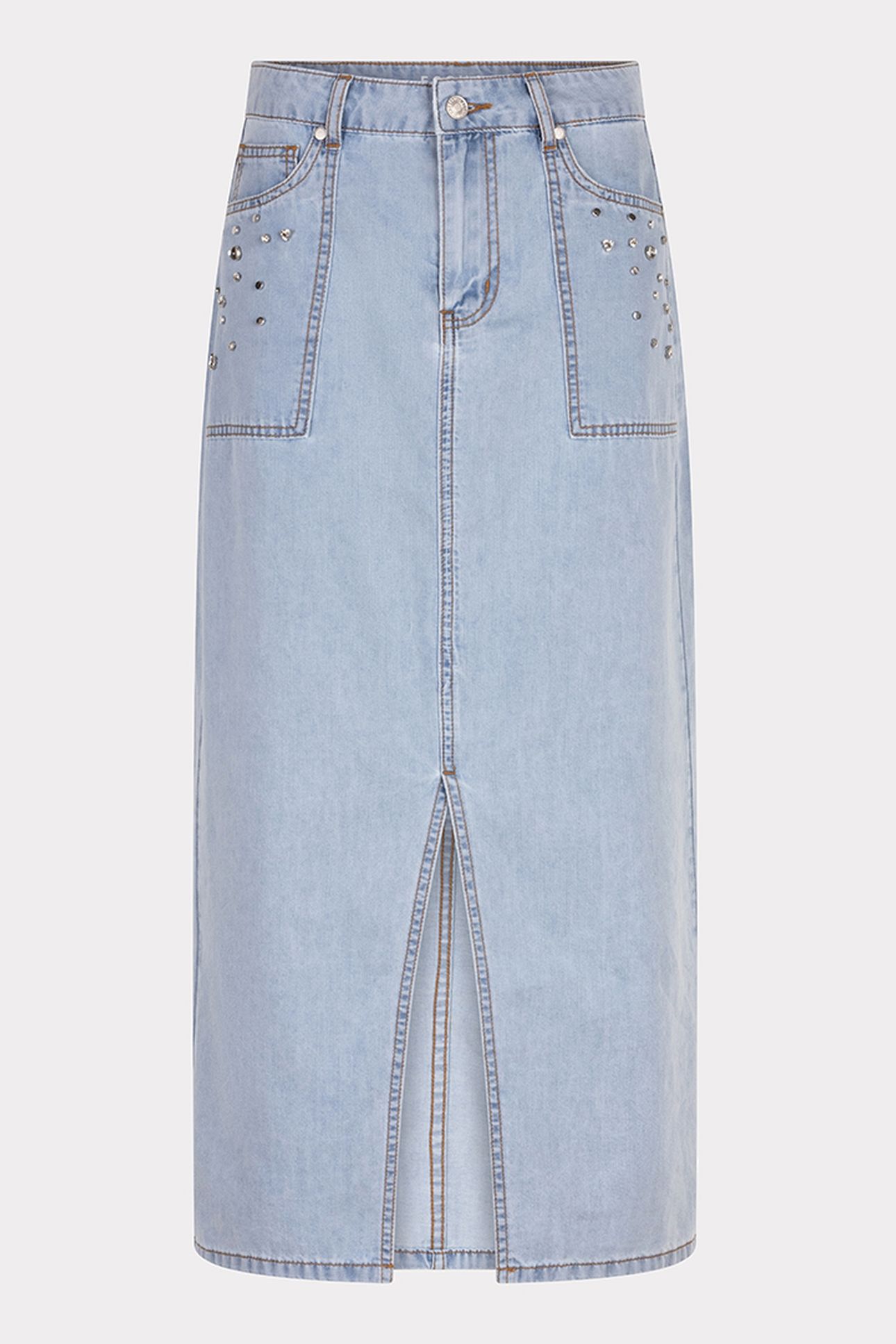 SKIRT MAXI EMBELLISHED JEANS BLUE 3