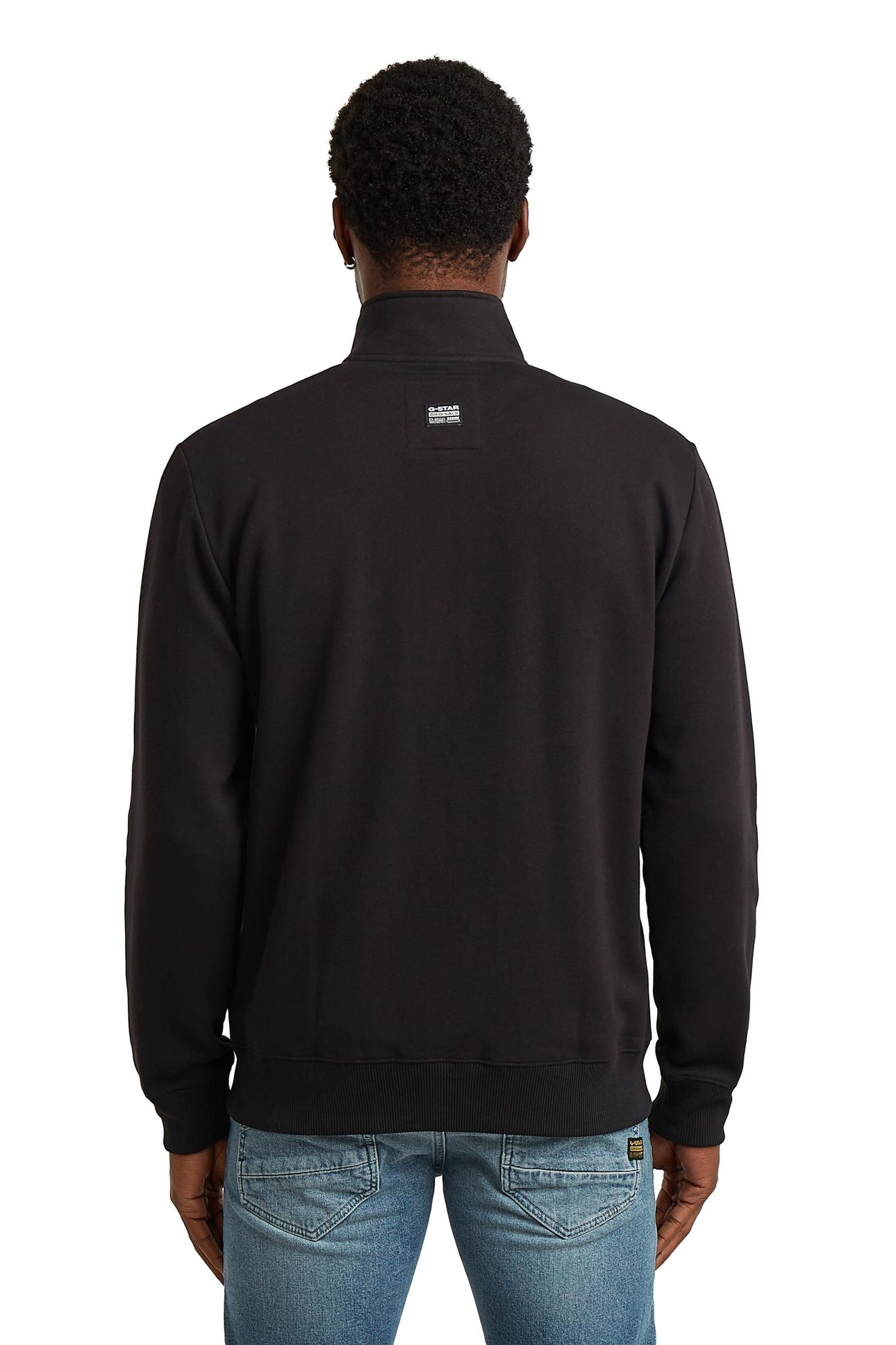 LOGO ZIP THRU SWEAT BLACK 2