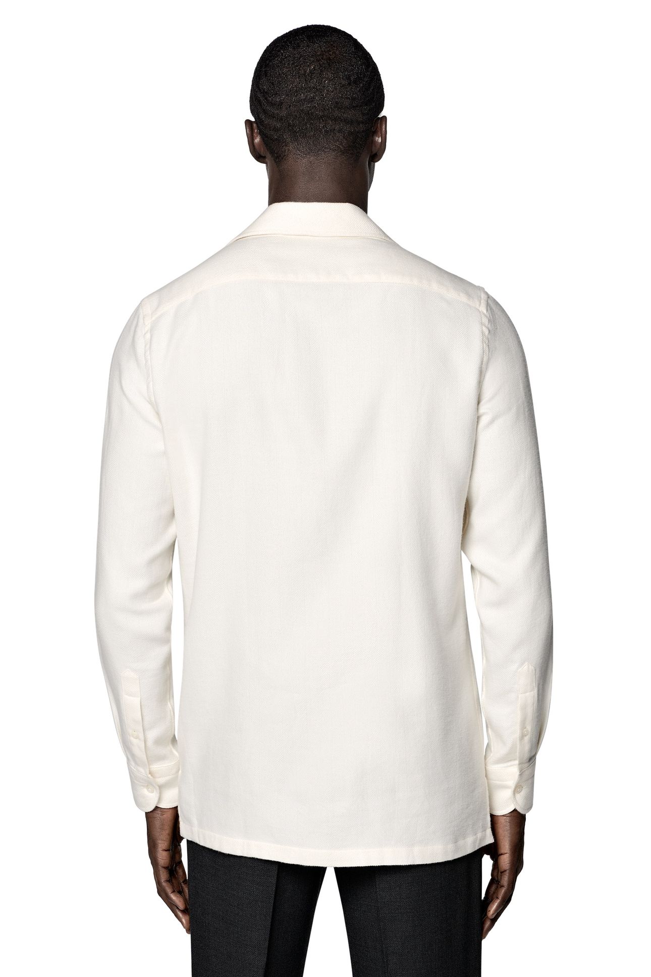 SAFARI HERRINGBONE CASUAL SHIRTS OFF-WHITE 5