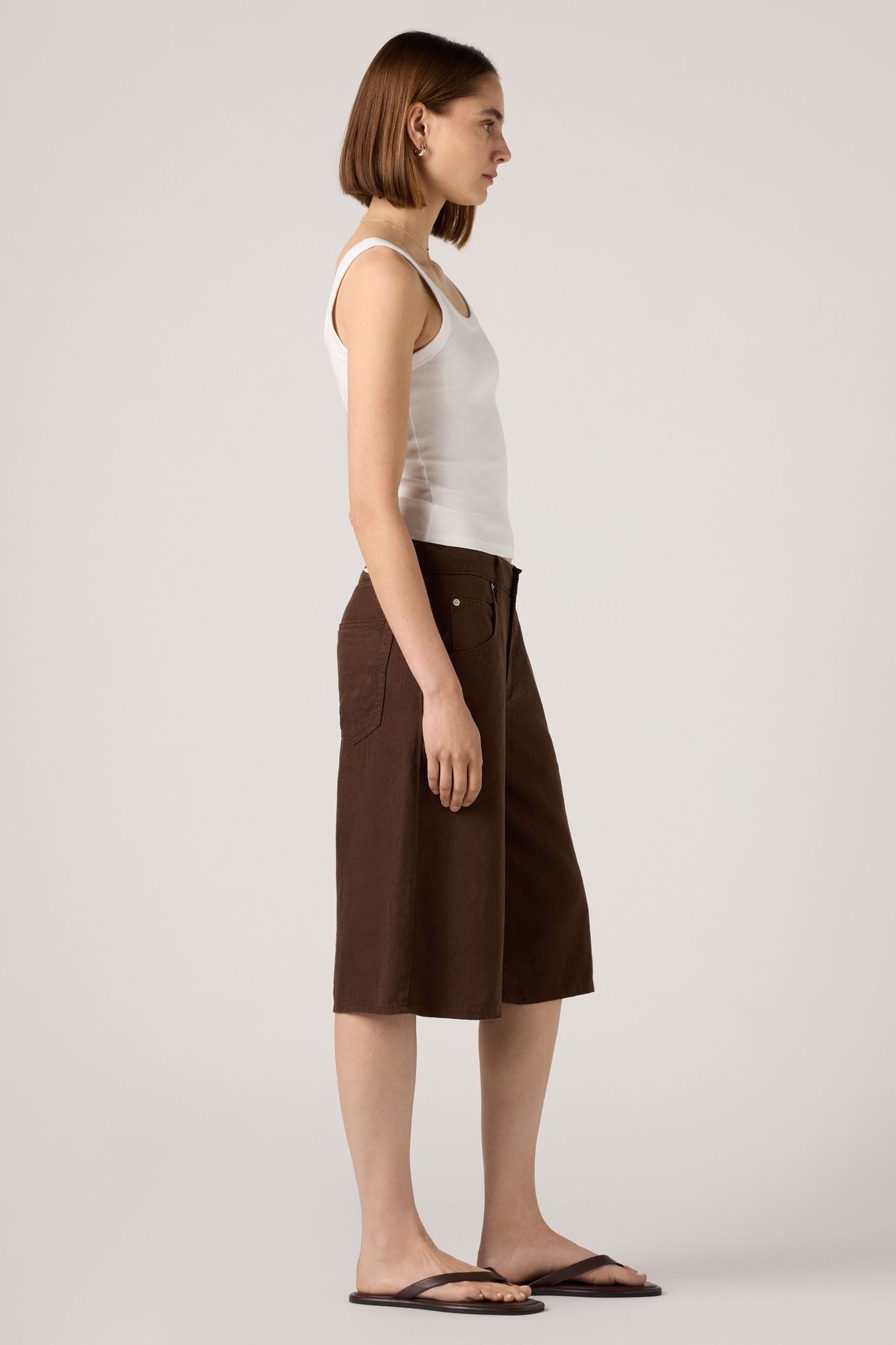 SUPER BAGGY LONG LINEN SHORTS 5