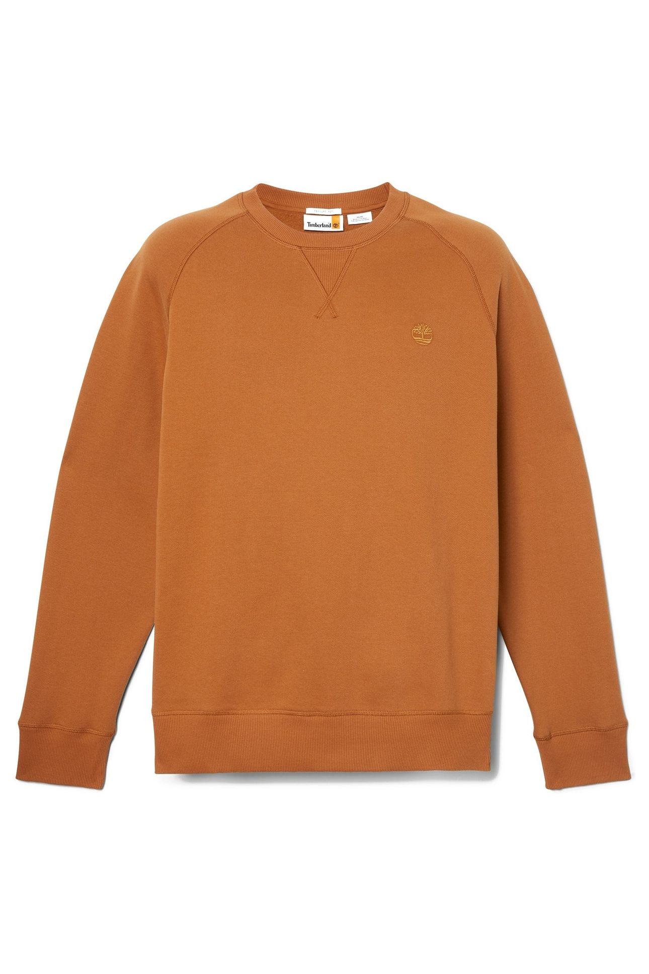 BRUSHED BACK CREW SWEATSHIRT LEATHER BROWN 4
