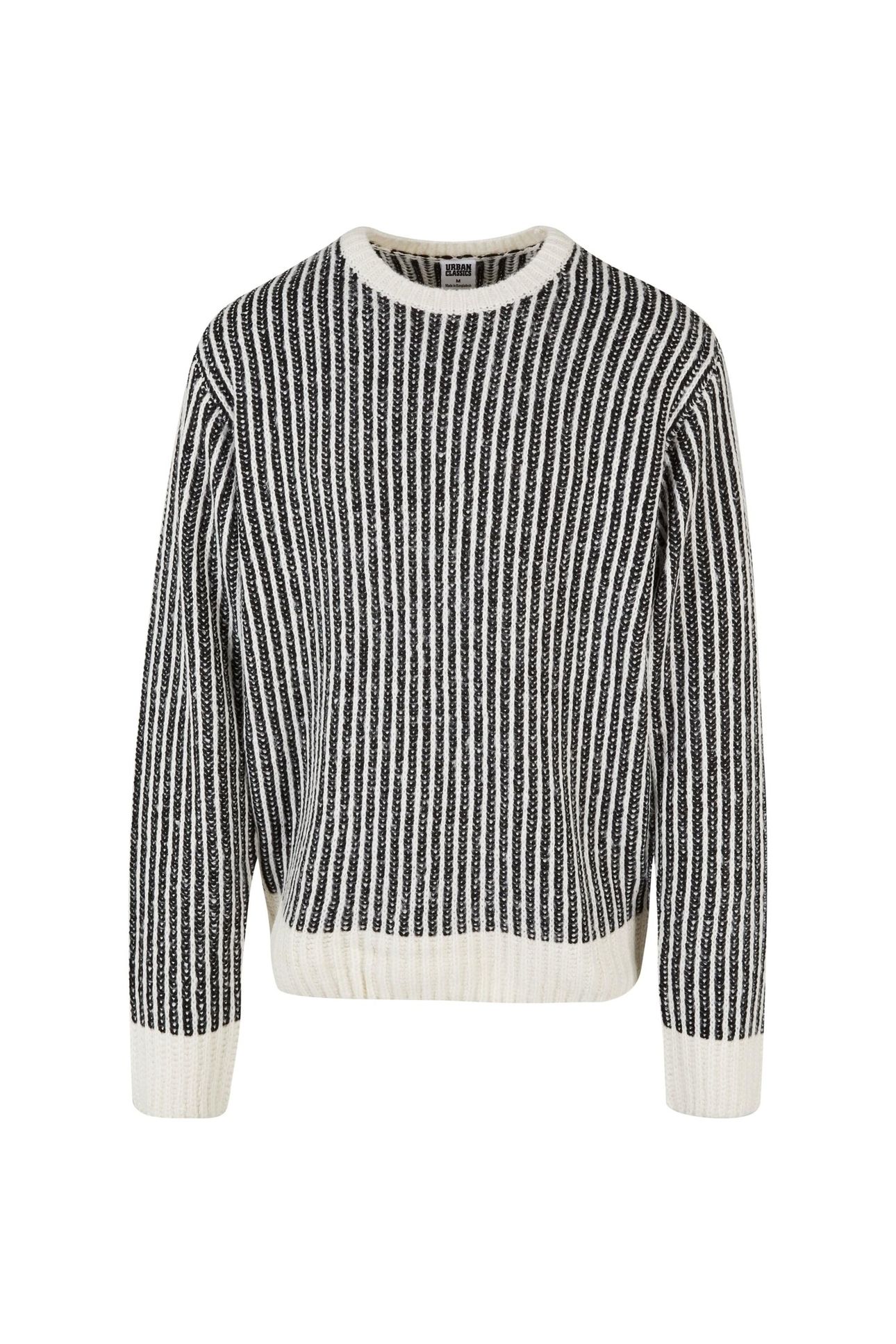 OVERSIZED TWO TONE SWEATER WHITESAND/BLACK 1