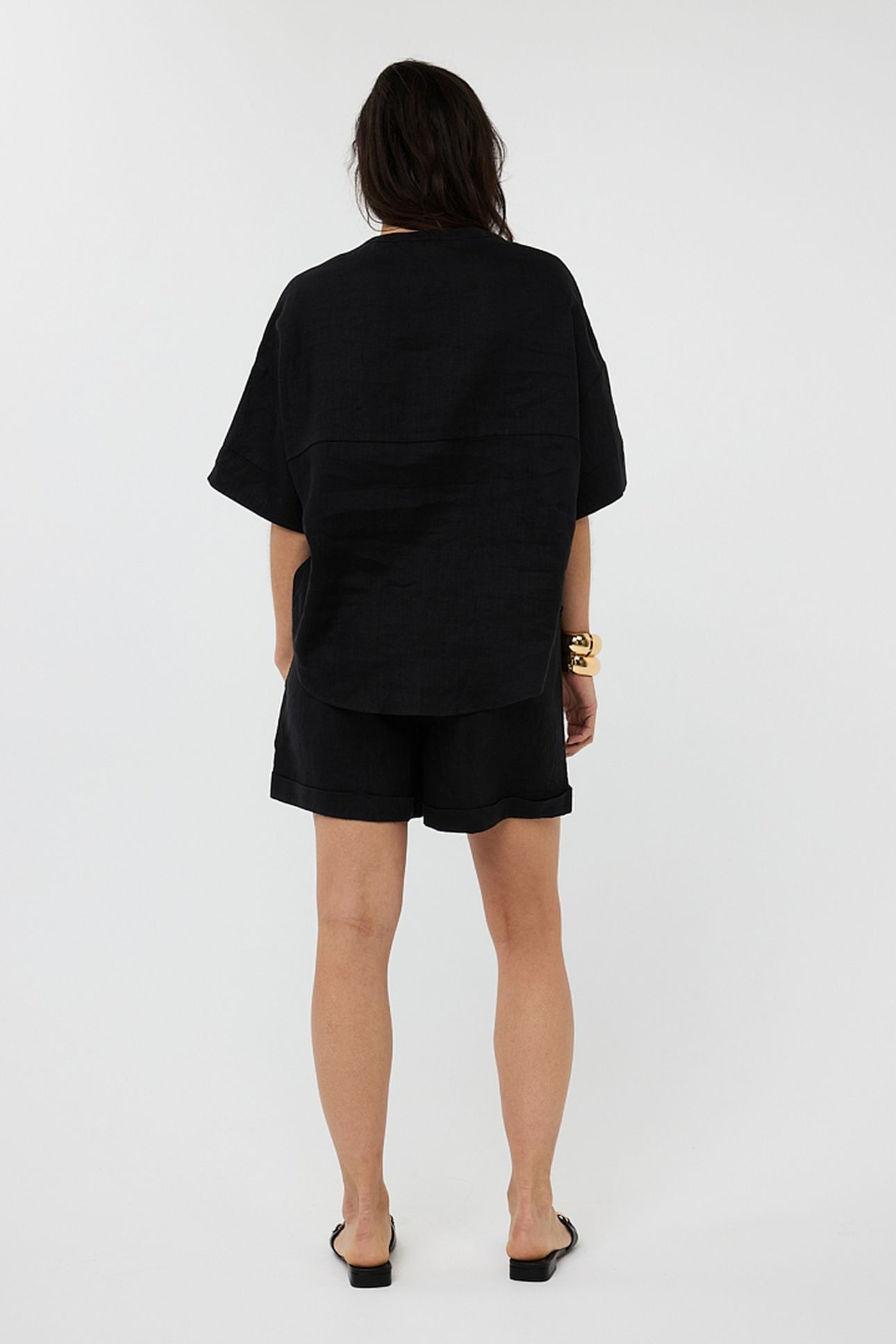 SHORTS LINEN BLACK 3