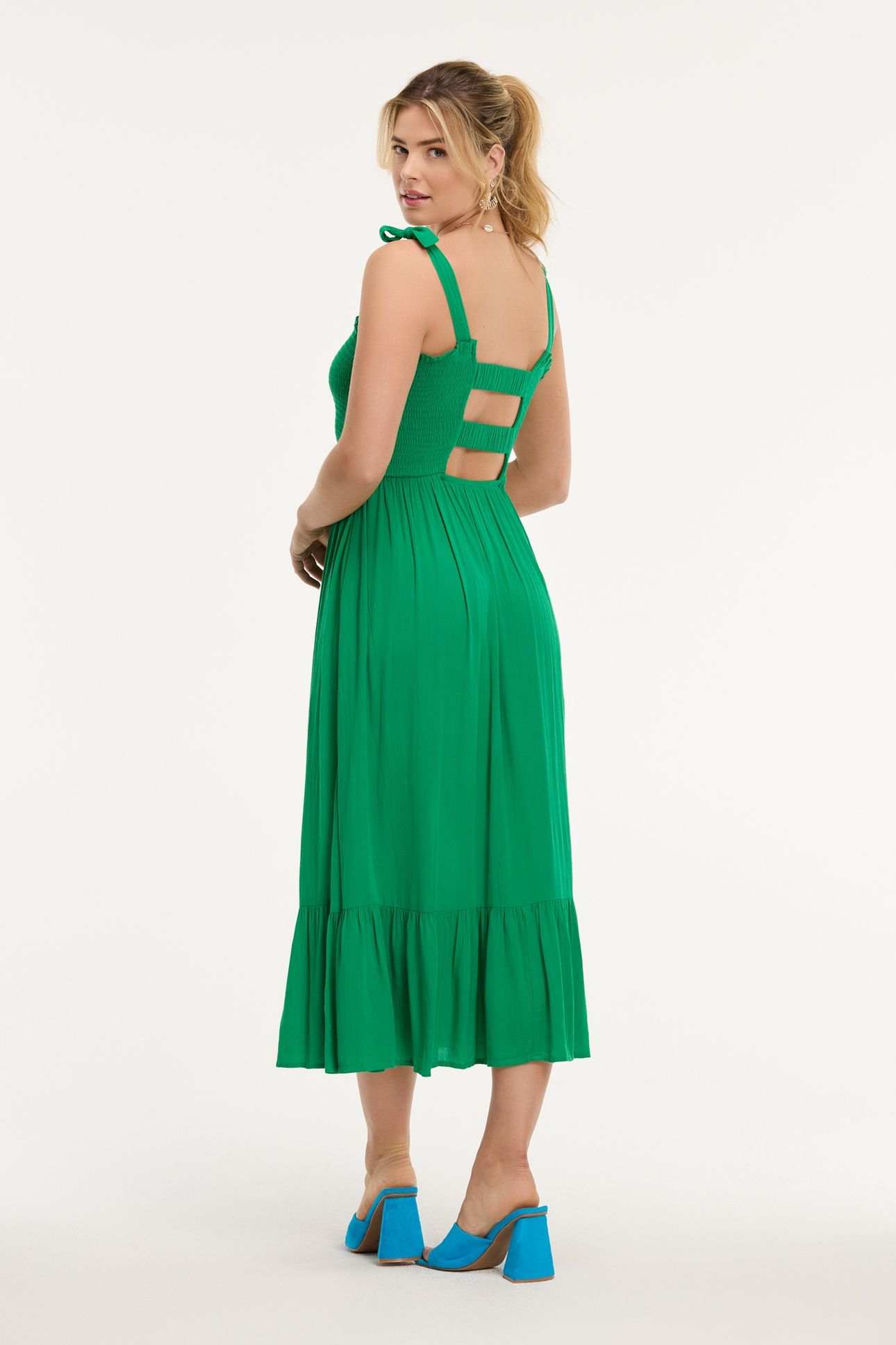 JOAN DRESS BASIL GREEN 3