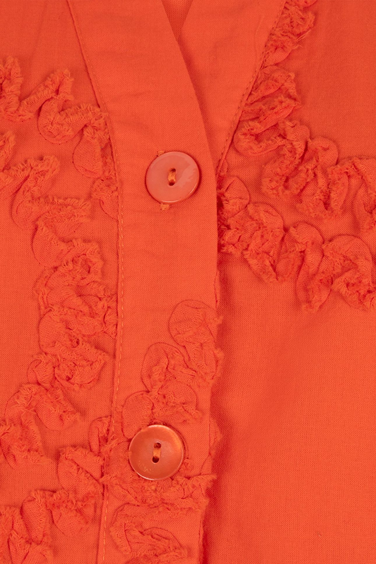 DRESS SLV/LSS 3D CIRCLED EMBROIDERY RED ORANGE 7