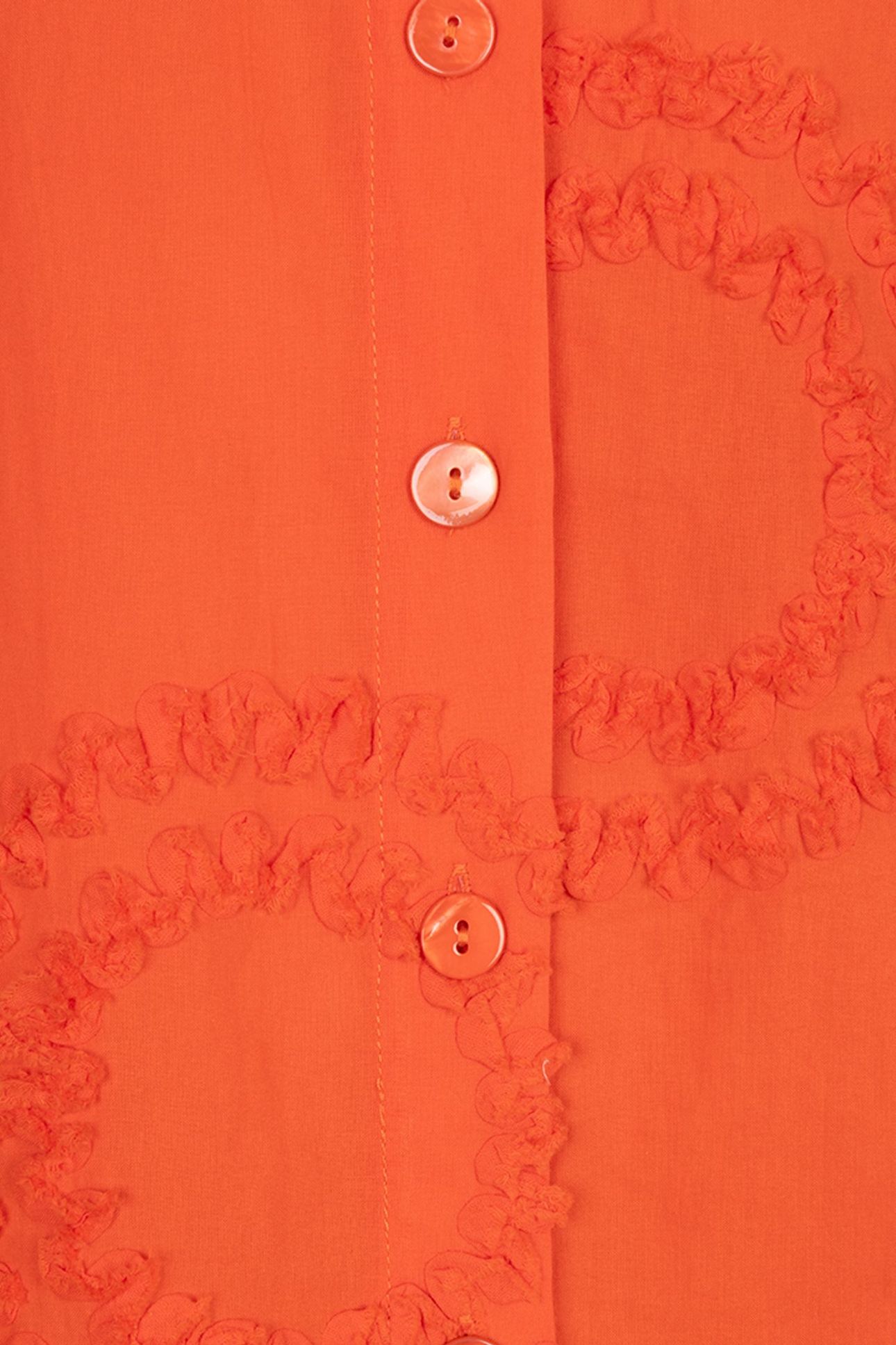 BLOUSE 3D CIRCLED EMBROIDERY RED ORANGE 6