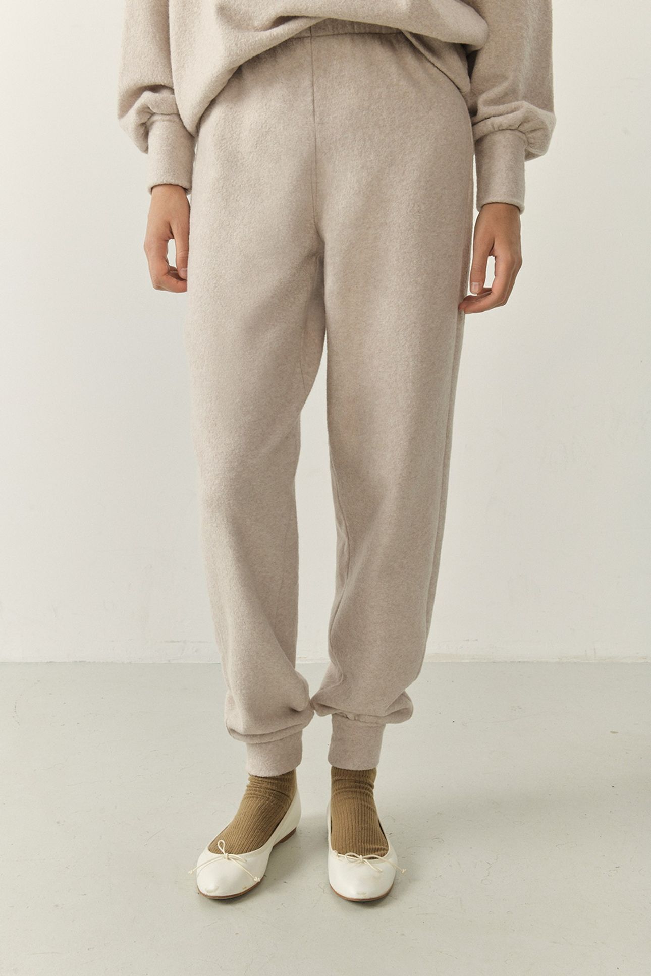 UDOW SWEAT PANTS BEIGE CHINE 2