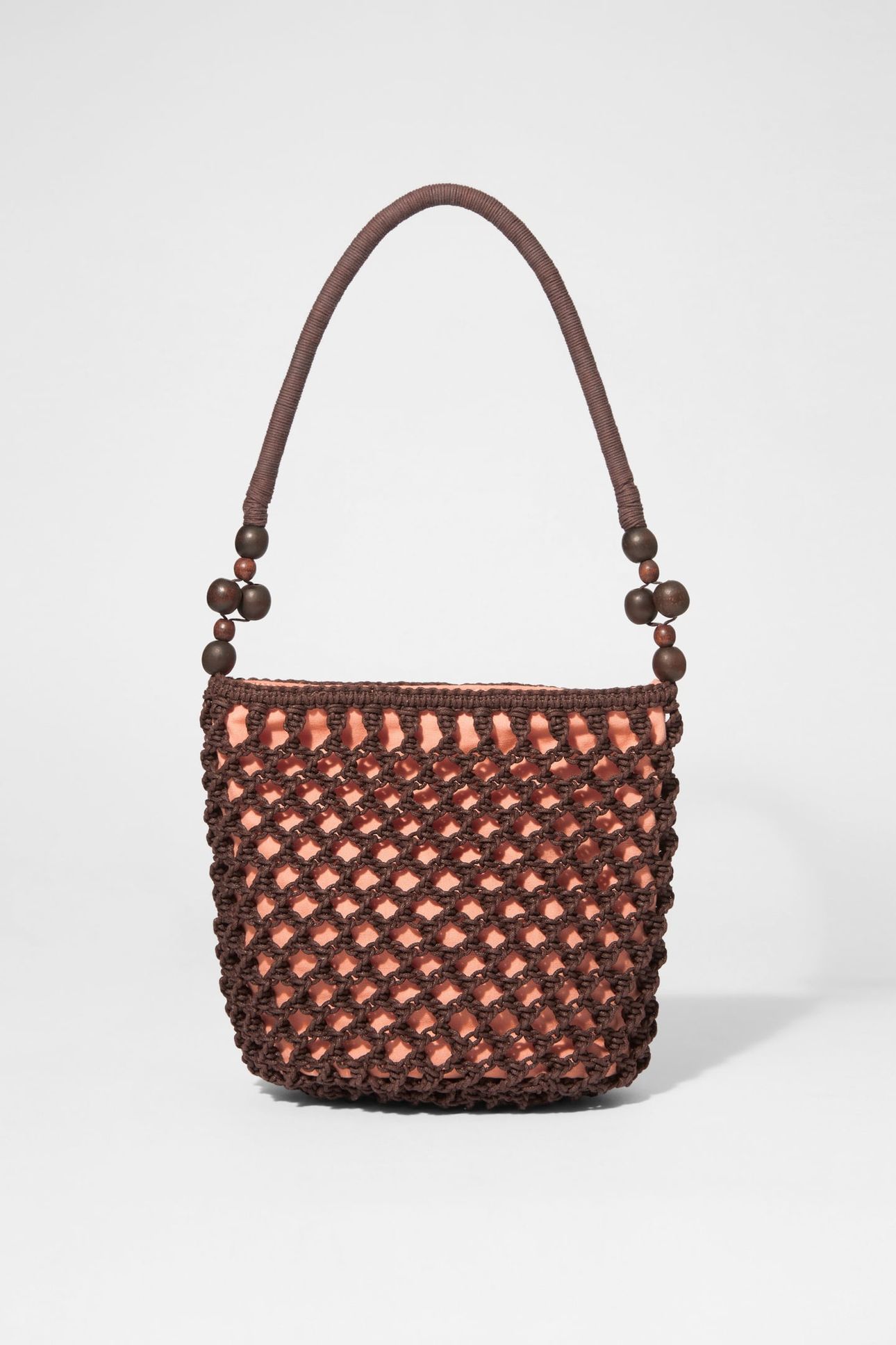 TIANA CROCHET BUCKET BROWN 1