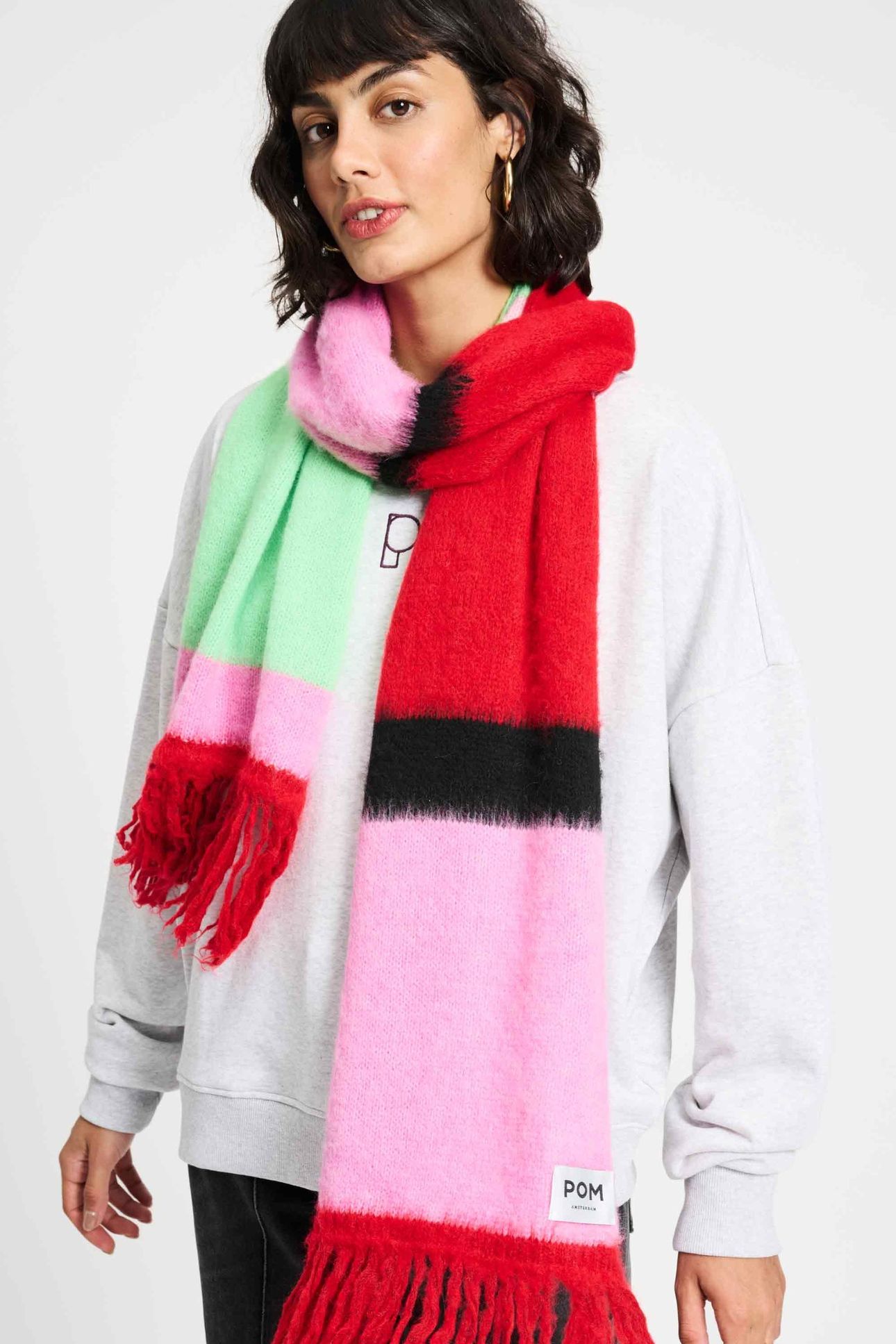 SHAWL - BRUSHED STRIPES GREEN 3