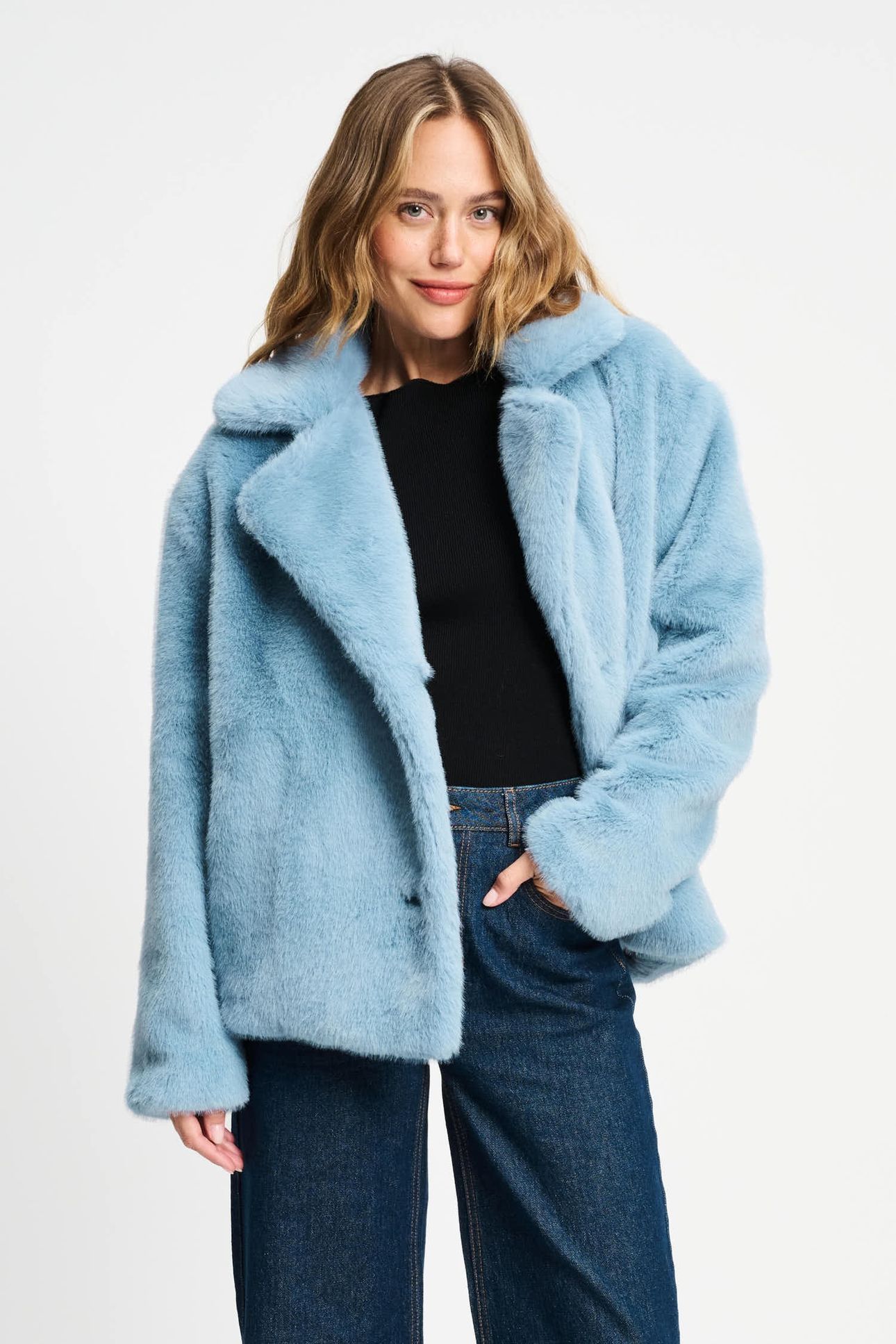 COAT - FUR MISTY BLUE 3