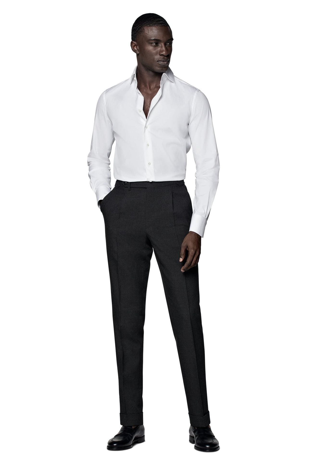 LUXURY STRETCH FORMAL SHIRTS WHITE 1