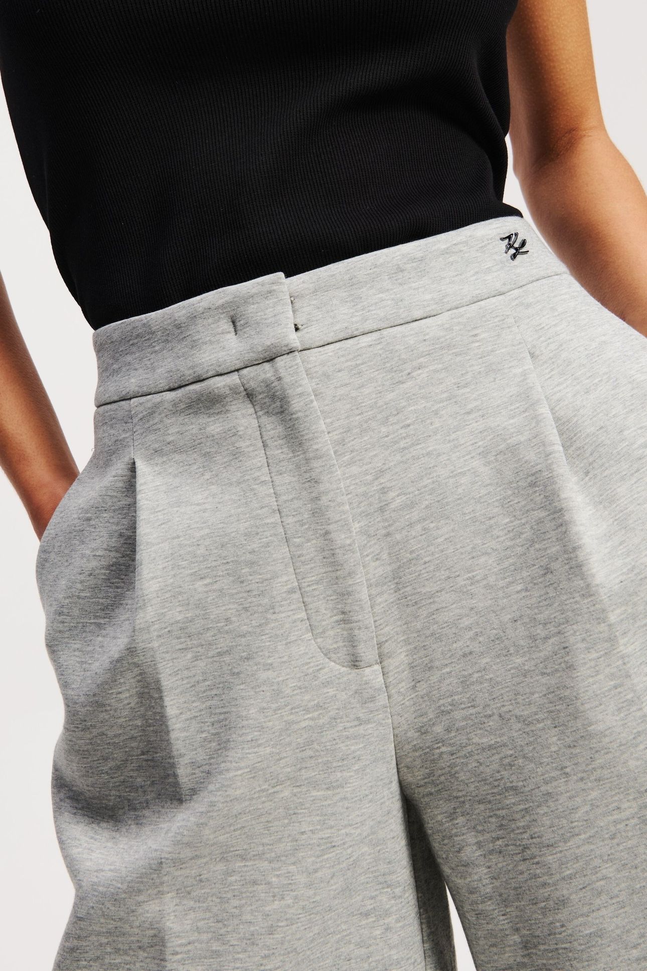 DOUBLE JERSEY SHORTS LIGHT GREY MELANGE 5