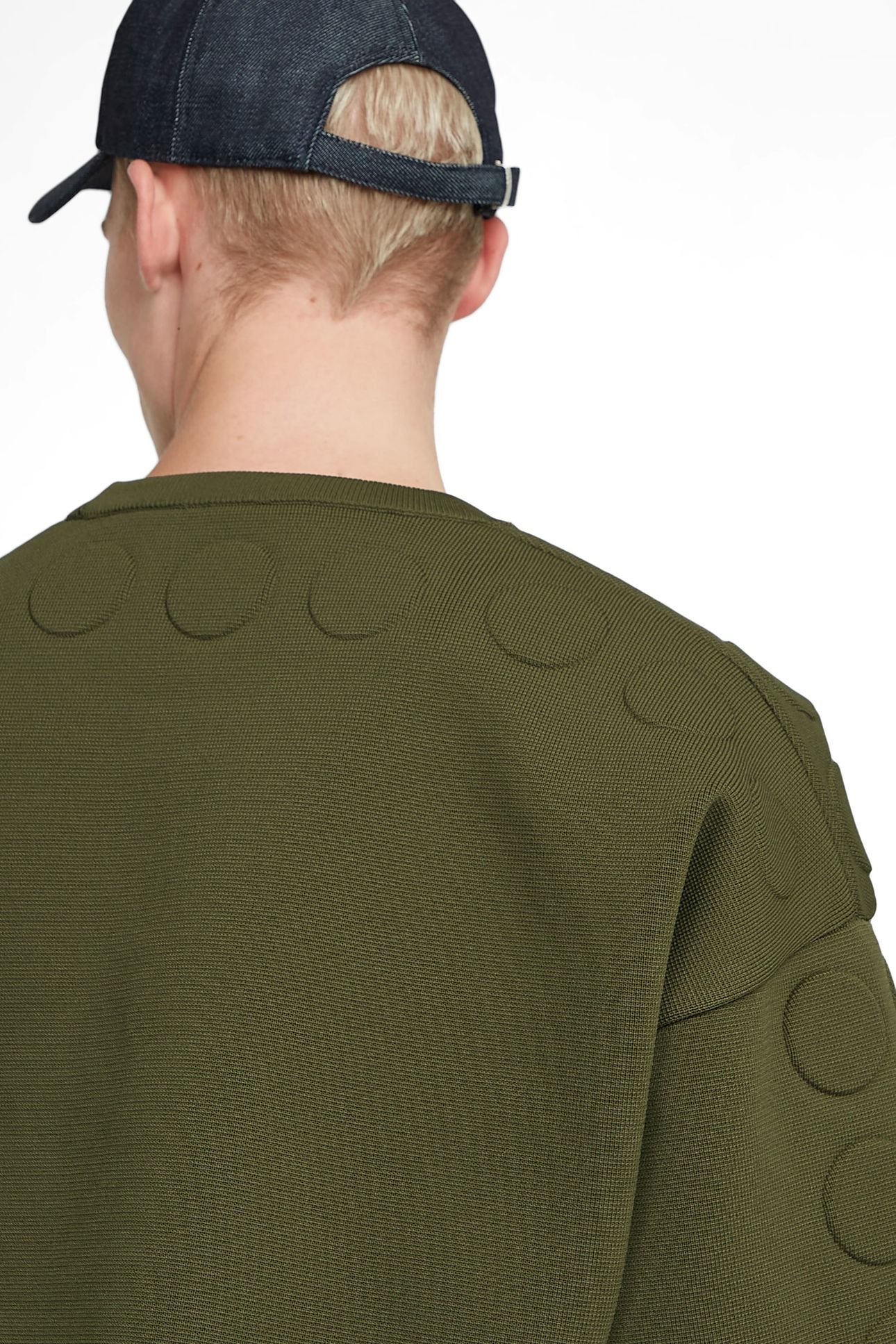 GSXWVB OVERSIZED SHORT SWEAT KNIT ARMY GREEN 6