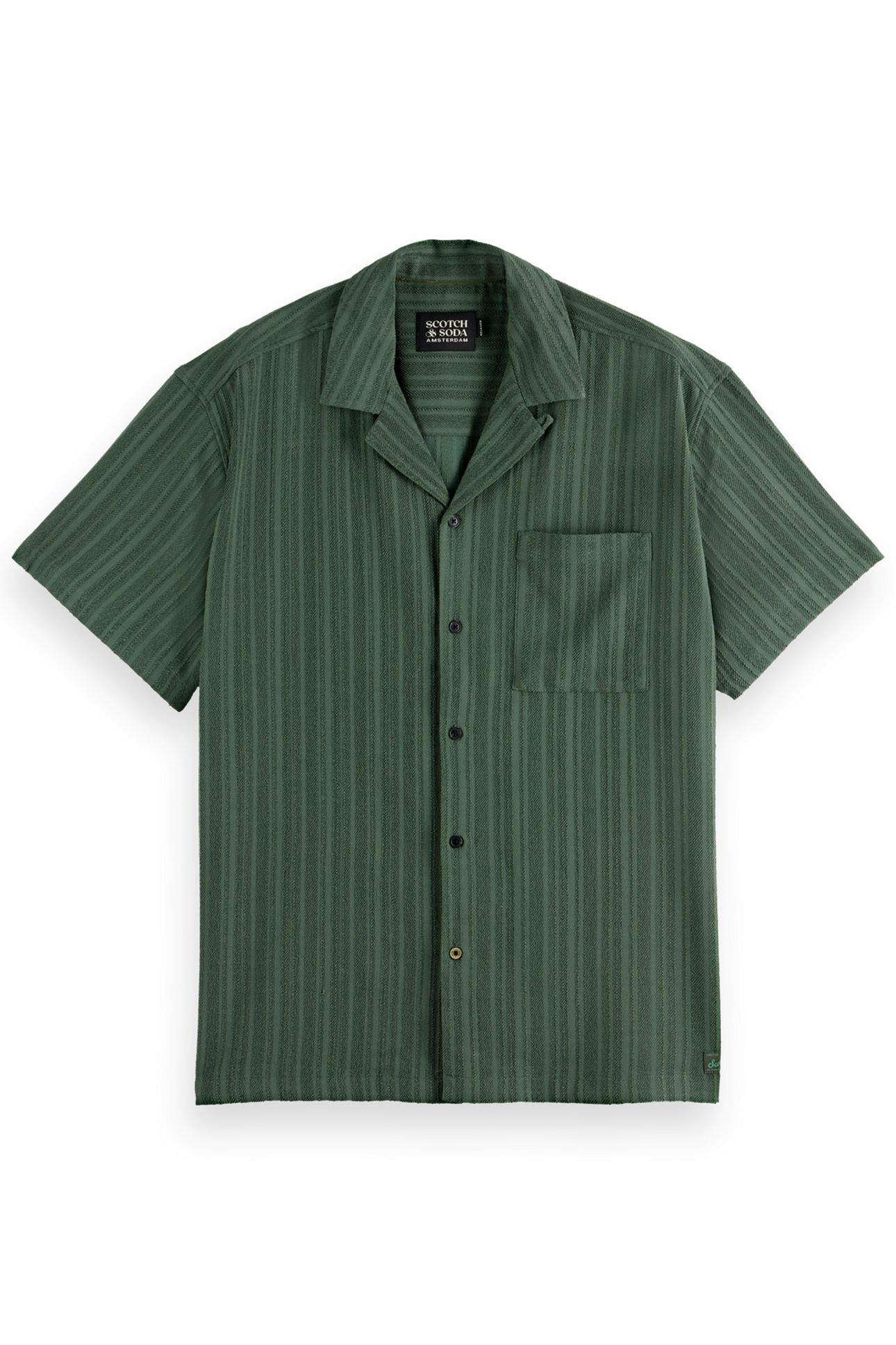 TONAL-STRIPED SHORT-SLEEVED SHIRT THYME 1