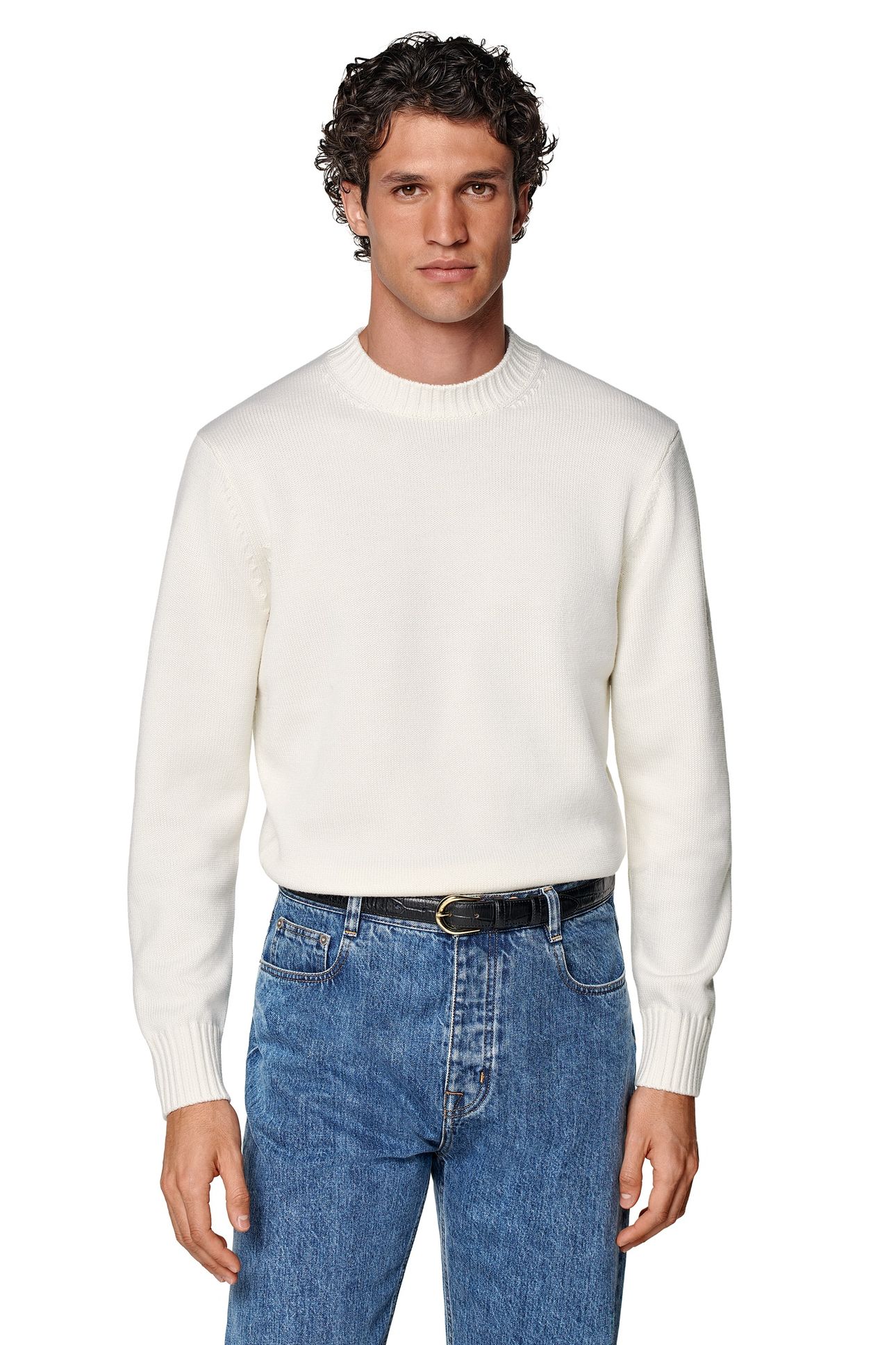 LS HEAVY CREW OFF WHITE (OO) CREW AND V NECK 2