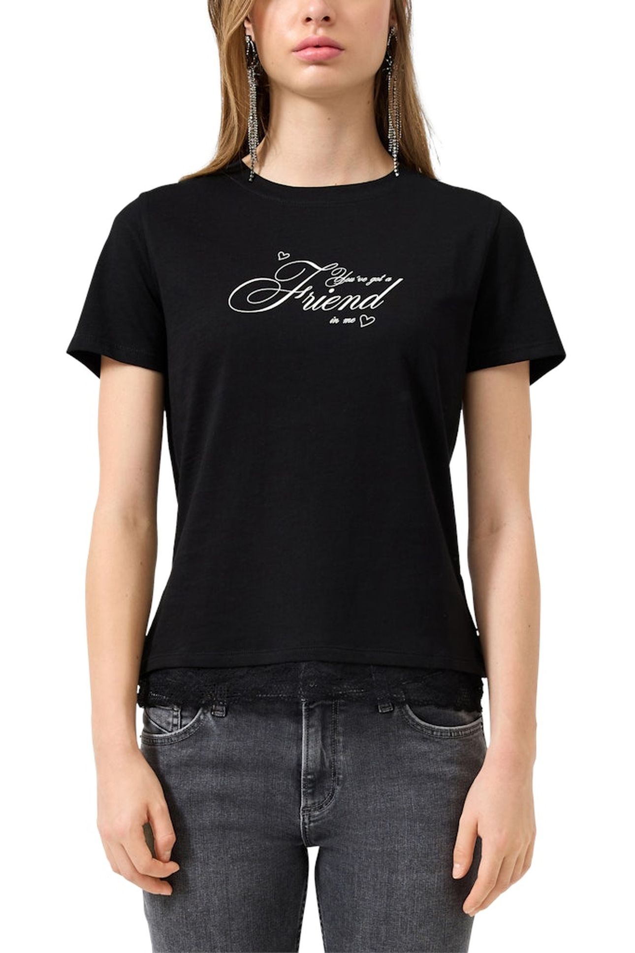 S.OLIVER-QS T-SHIRTS BLACK 1