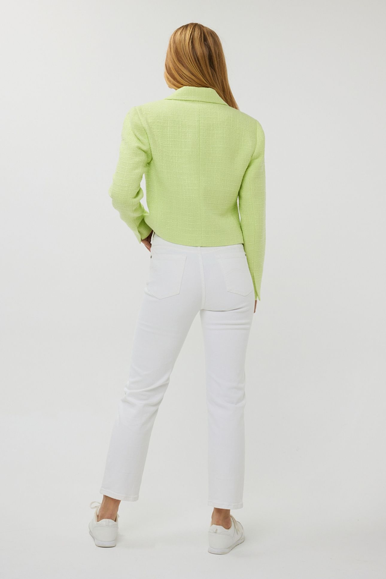 BLAZER DOUBLE BREASTED TWEED APPLE GREEN 2